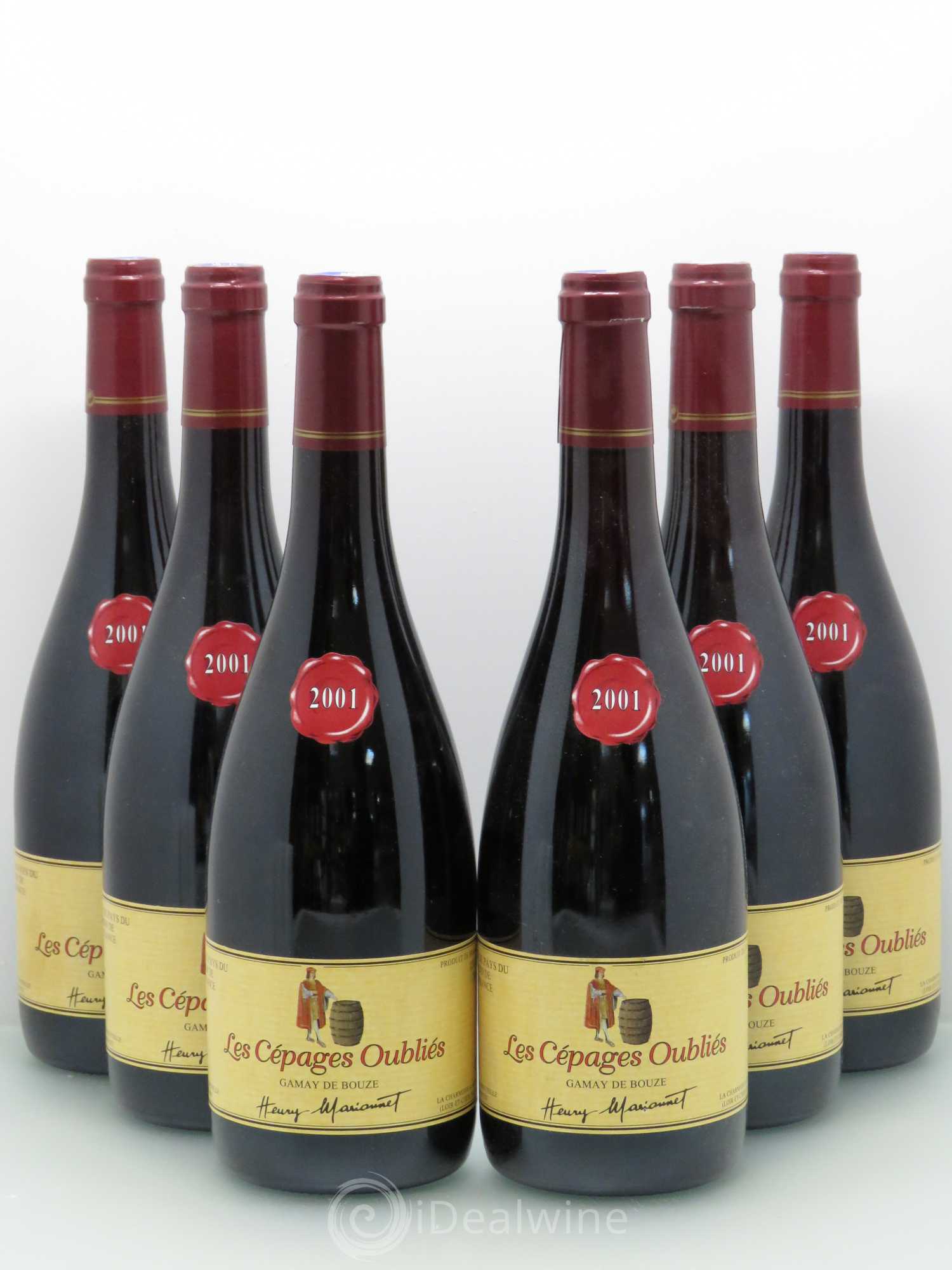 Vin de table Cepages Oublies Gamay De Bouze Marionnet (sans prix de réserve) 2001 - Posten von 6 Flaschen - 0