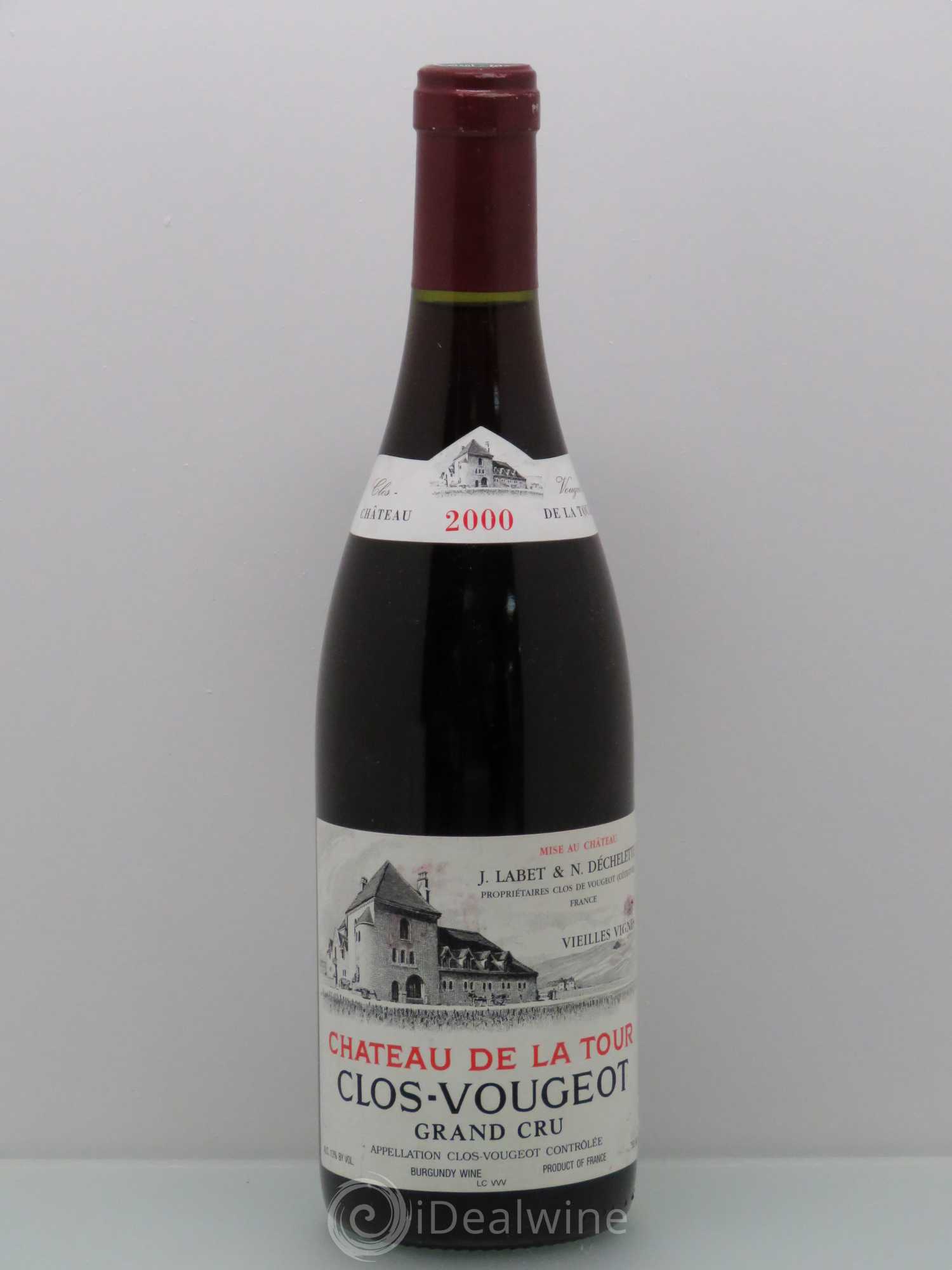 Clos de Vougeot Grand Cru Château de La Tour 2000 - Lot de 1 bouteille - 0