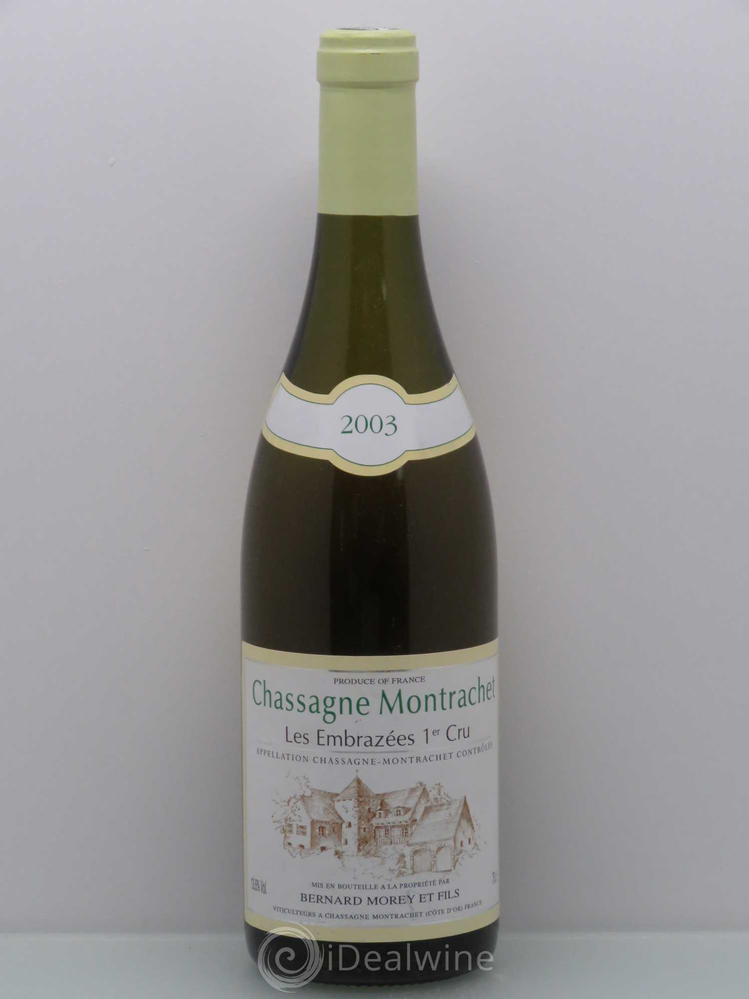 Chassagne-Montrachet 1er Cru Bernard Morey Les embrazees (sans prix de réserve) 2003 - Posten von 1 Flasche - 0