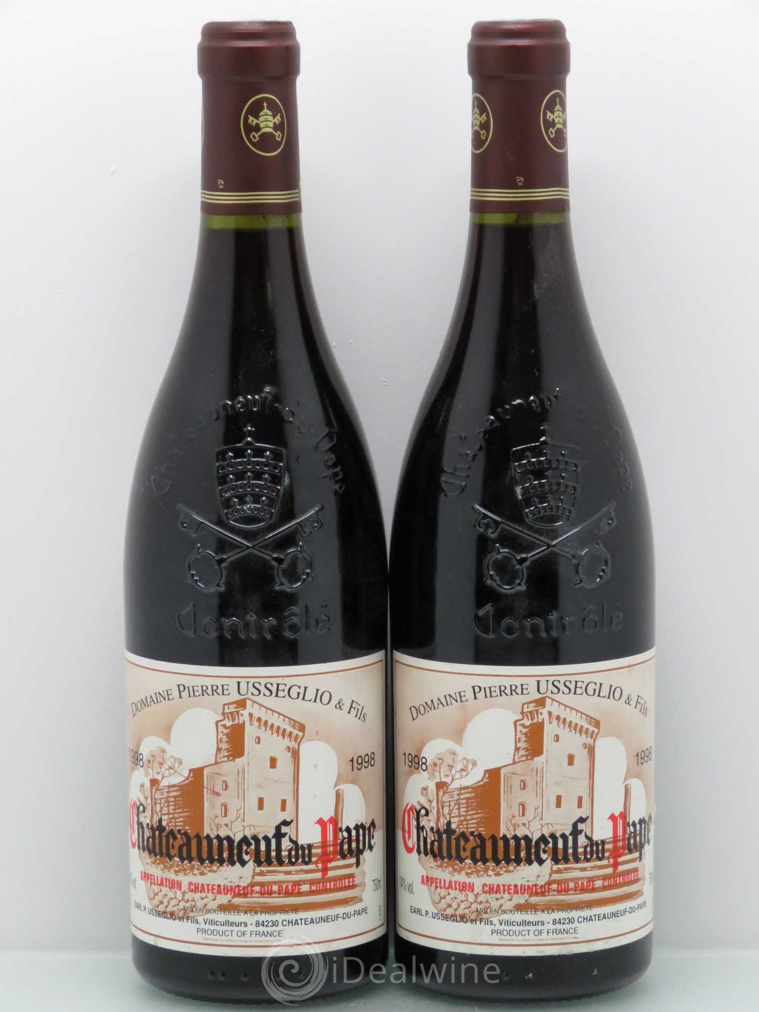 Châteauneuf-du-Pape Tradition Pierre Usseglio & Fils (sans prix de réserve) 1998 - Lot de 2 bouteilles - 0