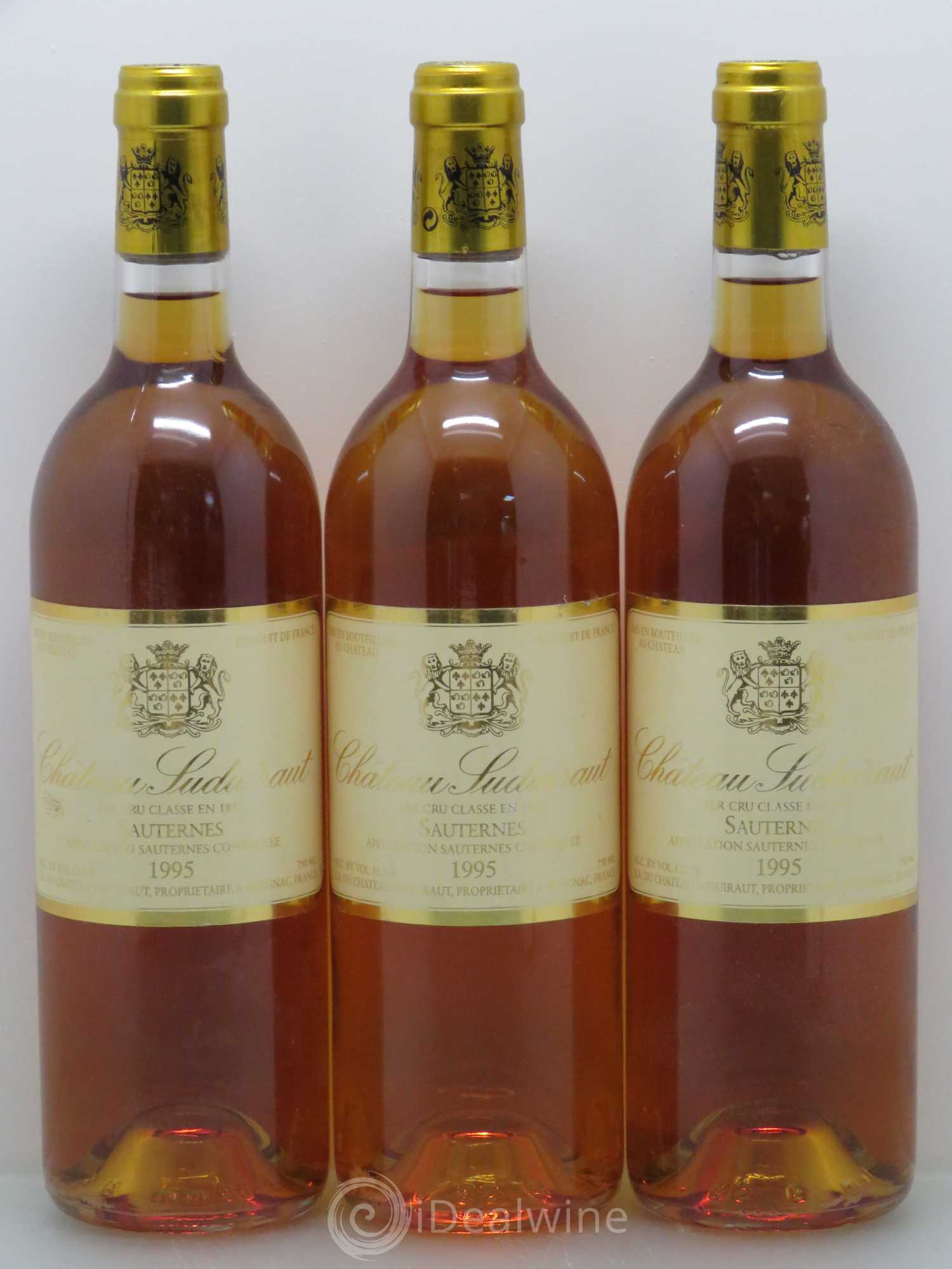 Château Suduiraut 1er Grand Cru Classé 1995 - Lotto di 3 bottiglie - 0