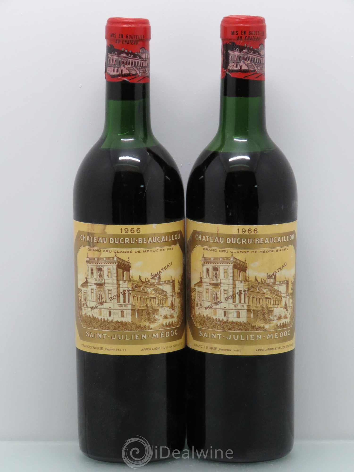 Château Ducru Beaucaillou 2ème Grand Cru Classé 1966 - Lot de 2 bouteilles - 0