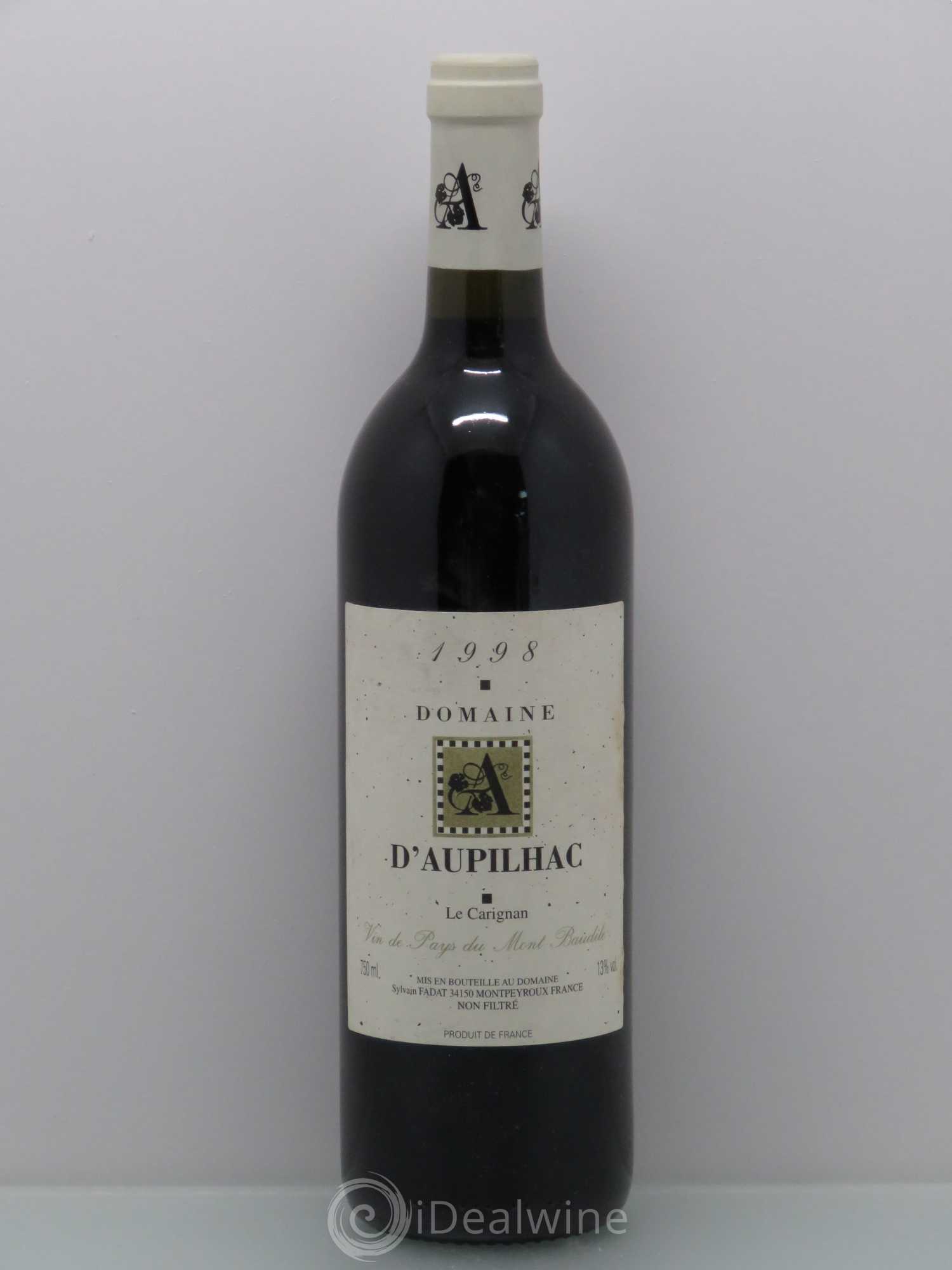 Languedoc Domaine d'aupilhac Le Carignan 1998 - Posten von 1 Flasche - 0