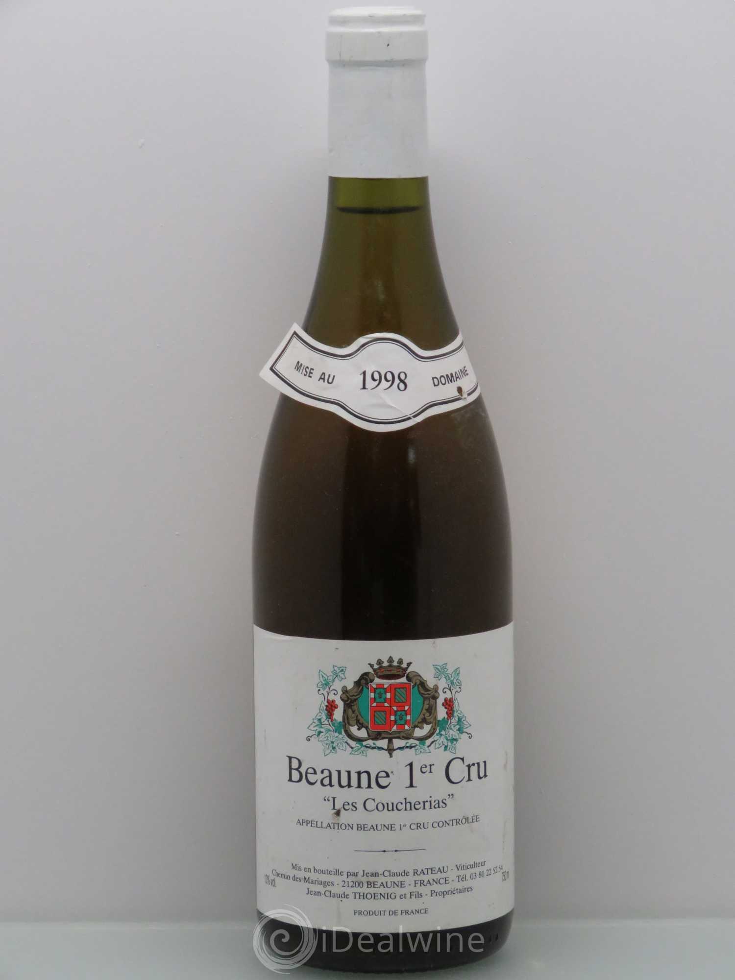 Beaune 1er Cru Jc.Rateau Les coucherias 1998 - Posten von 1 Flasche - 0