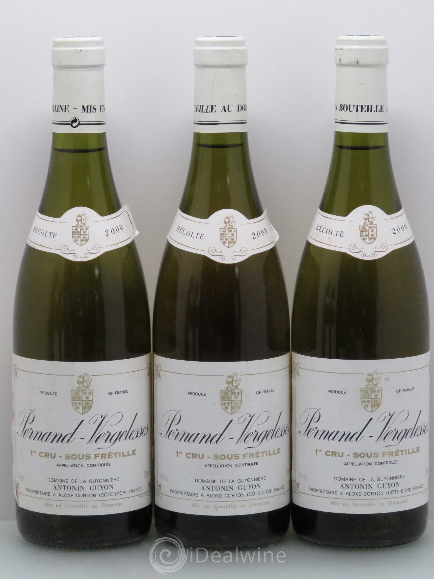 Pernand-Vergelesses 1er Cru Sous Fretille A. Guyon (sans prix de réserve) 2000 - Posten von 5 Flaschen - 1