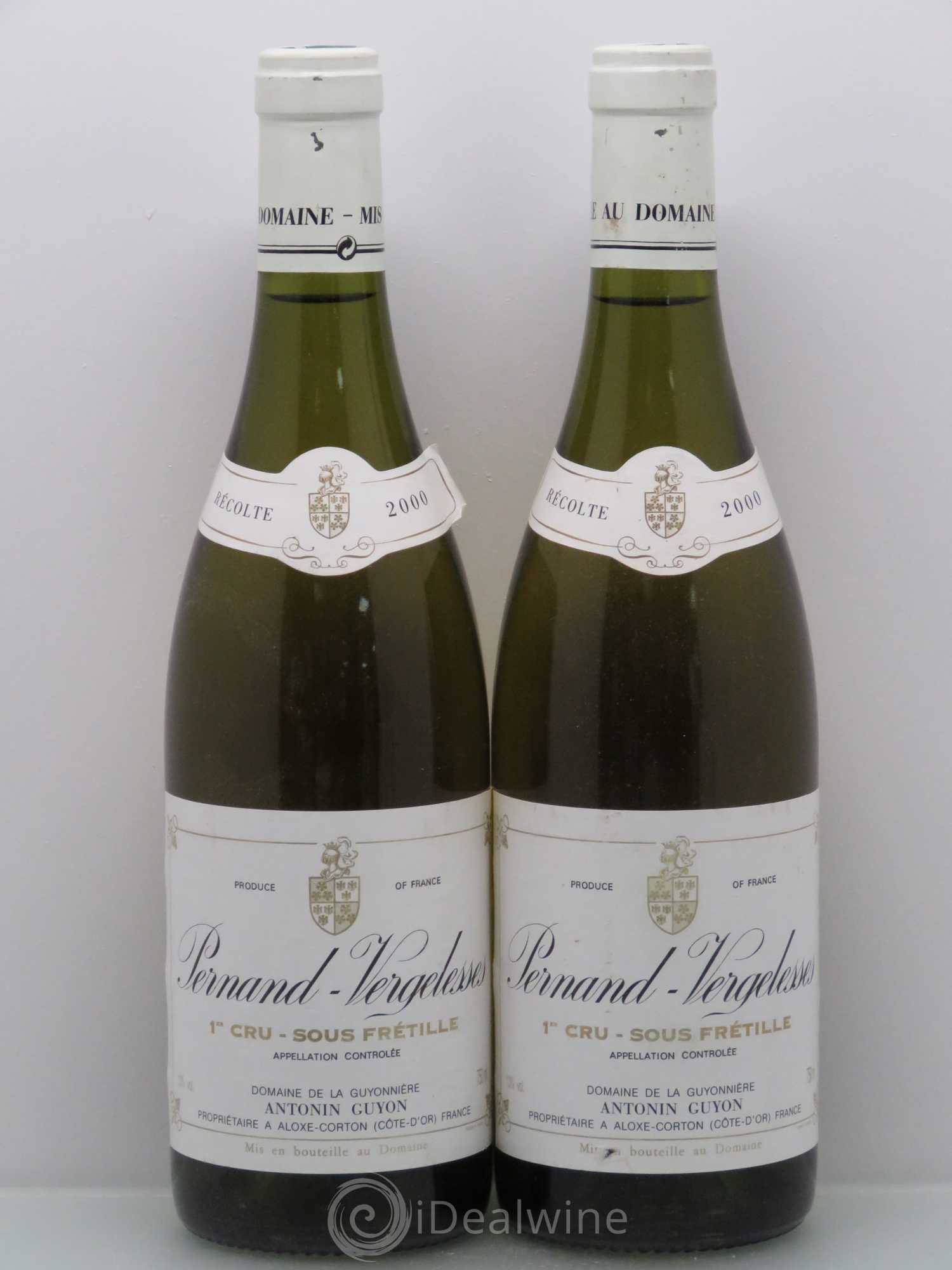 Pernand-Vergelesses 1er Cru Sous Fretille A. Guyon (sans prix de réserve) 2000 - Posten von 5 Flaschen - 2