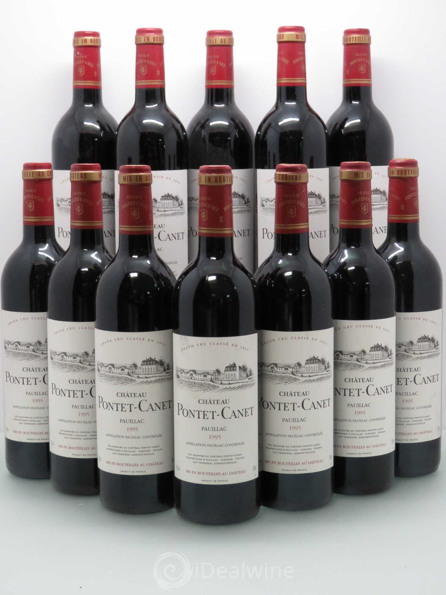 Château Pontet Canet 5ème Grand Cru Classé 1995 - Lot de 12 bouteilles - 0