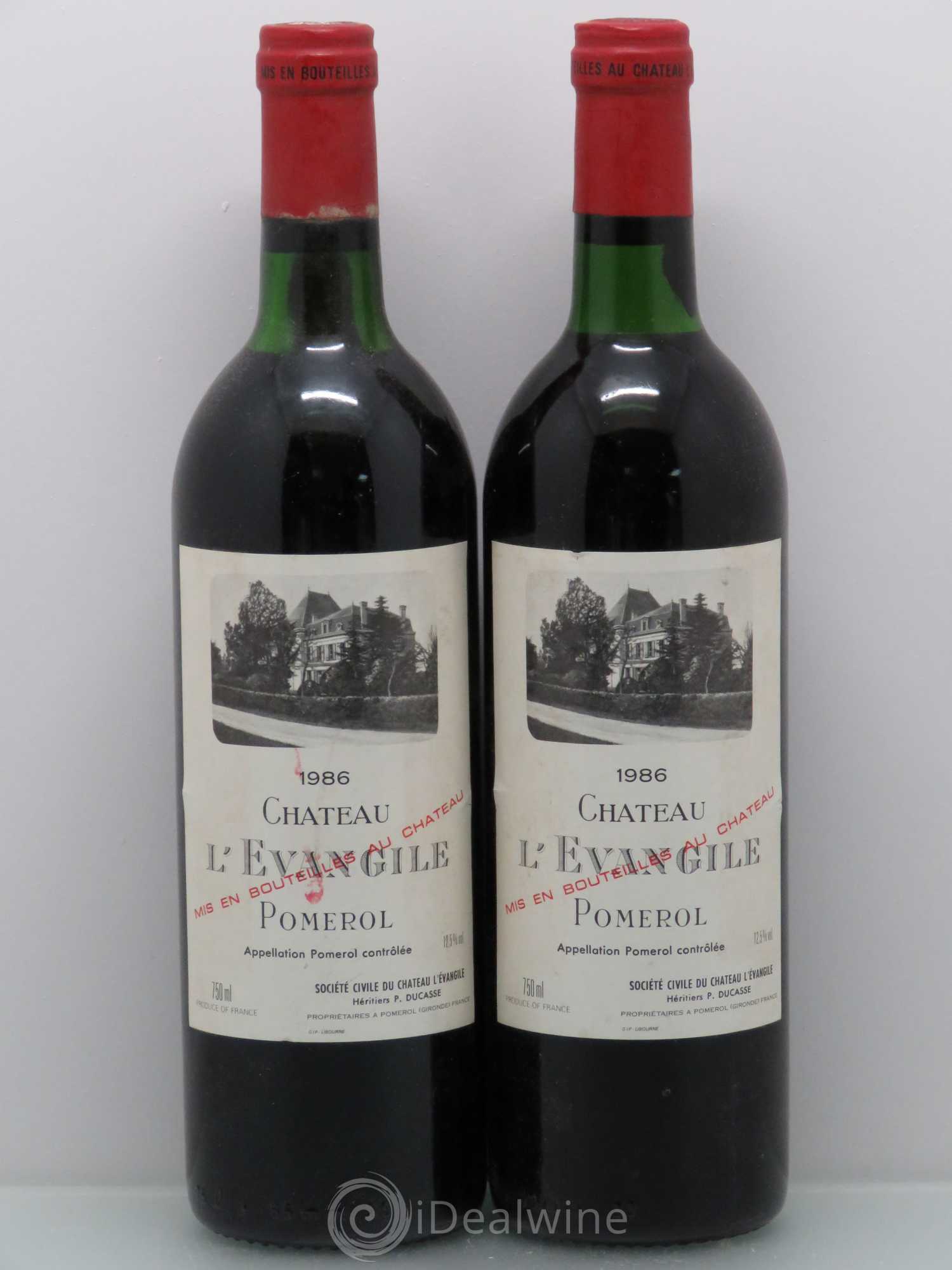 Château l' Évangile 1986 - Lot de 2 bouteilles - 0