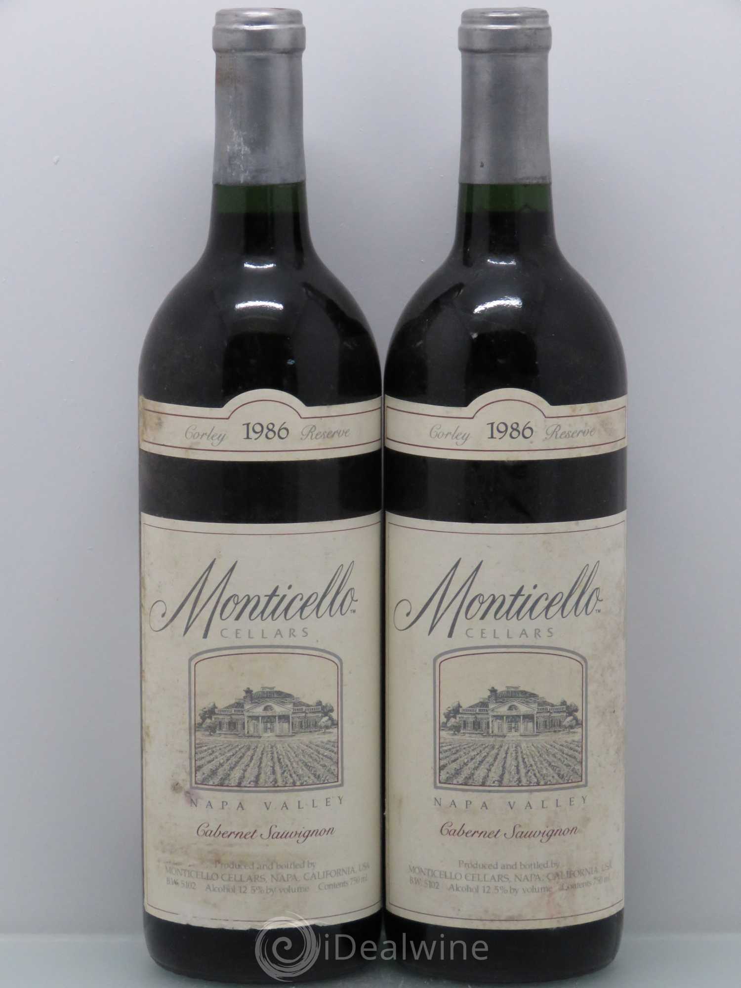 USA Monticello Cellars - Californie 1986 - Posten von 2 Flaschen - 0