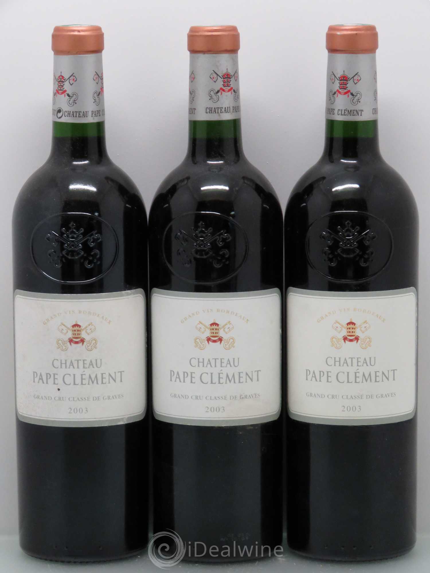 Château Pape Clément Cru Classé de Graves 2003 - Lot de 3 bouteilles - 0