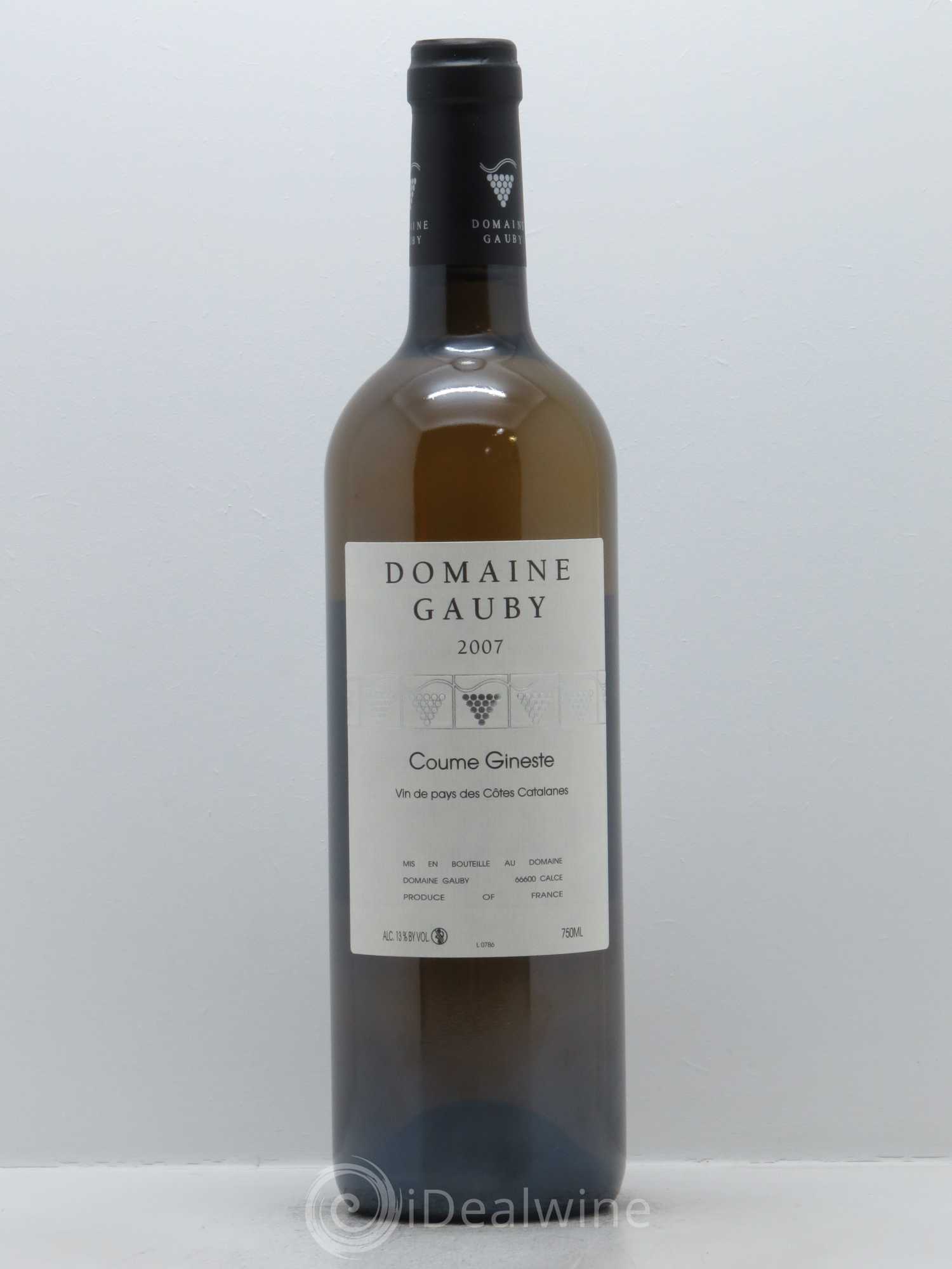 Côtes Catalanes Coume Gineste Gauby (Domaine) 2007 - Lot de 1 bouteille - 0