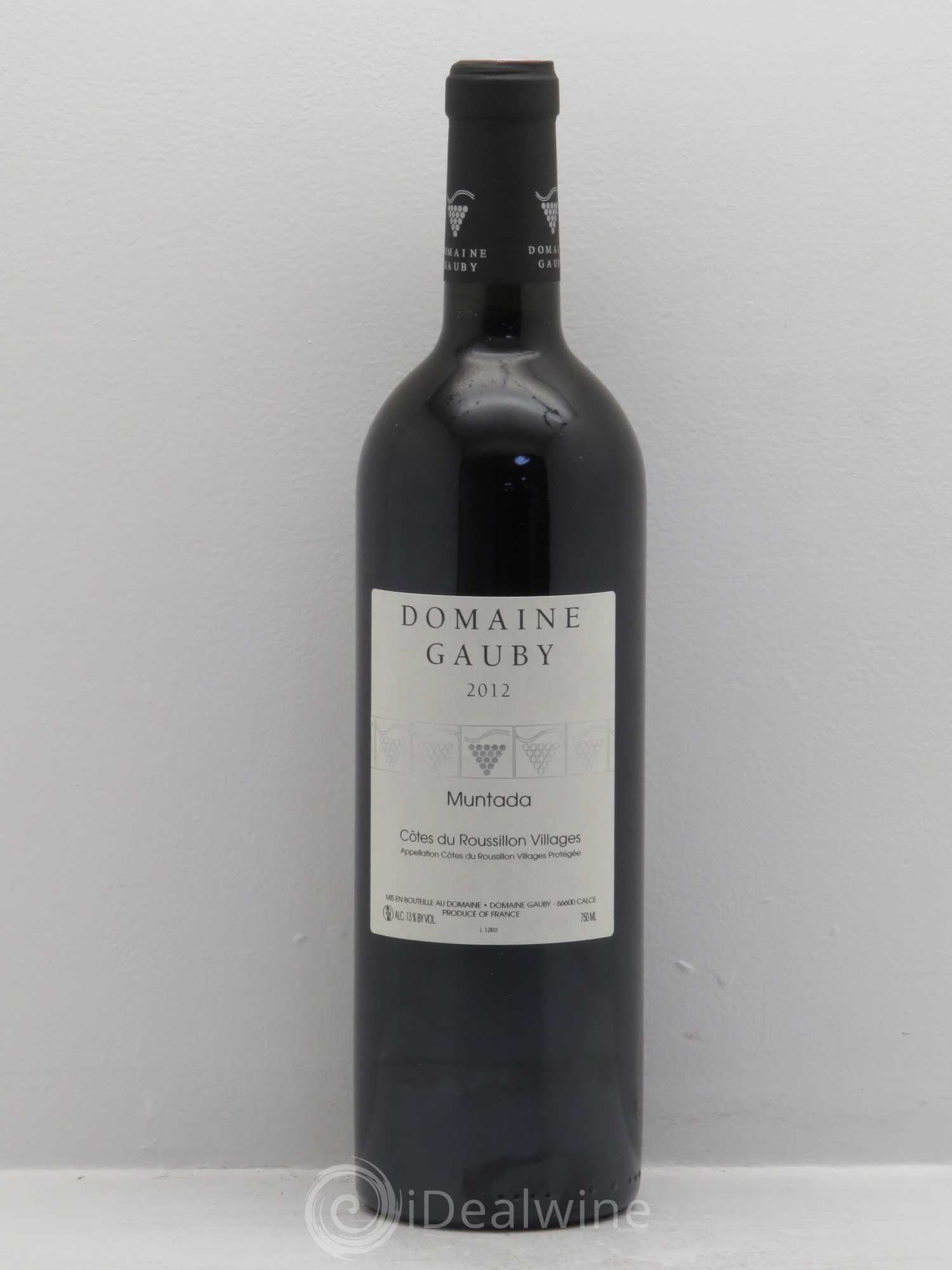 Côtes Catalanes (anciennement Côtes du Roussillon Villages) La Muntada Gauby (Domaine) 2012 - Lot de 1 bouteille - 0