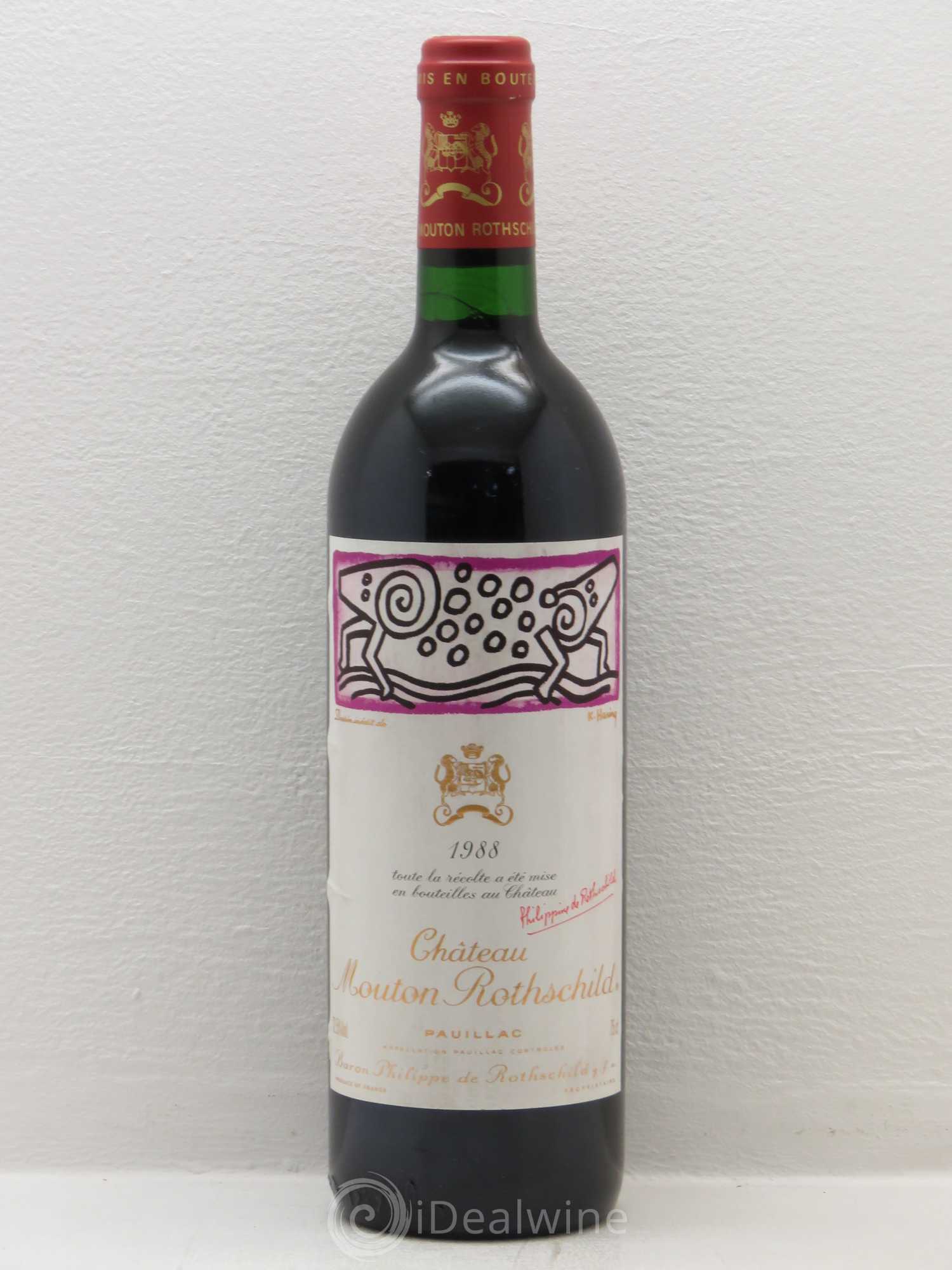Château Mouton Rothschild 1er Grand Cru Classé 1988 - Lot de 1 bouteille - 0