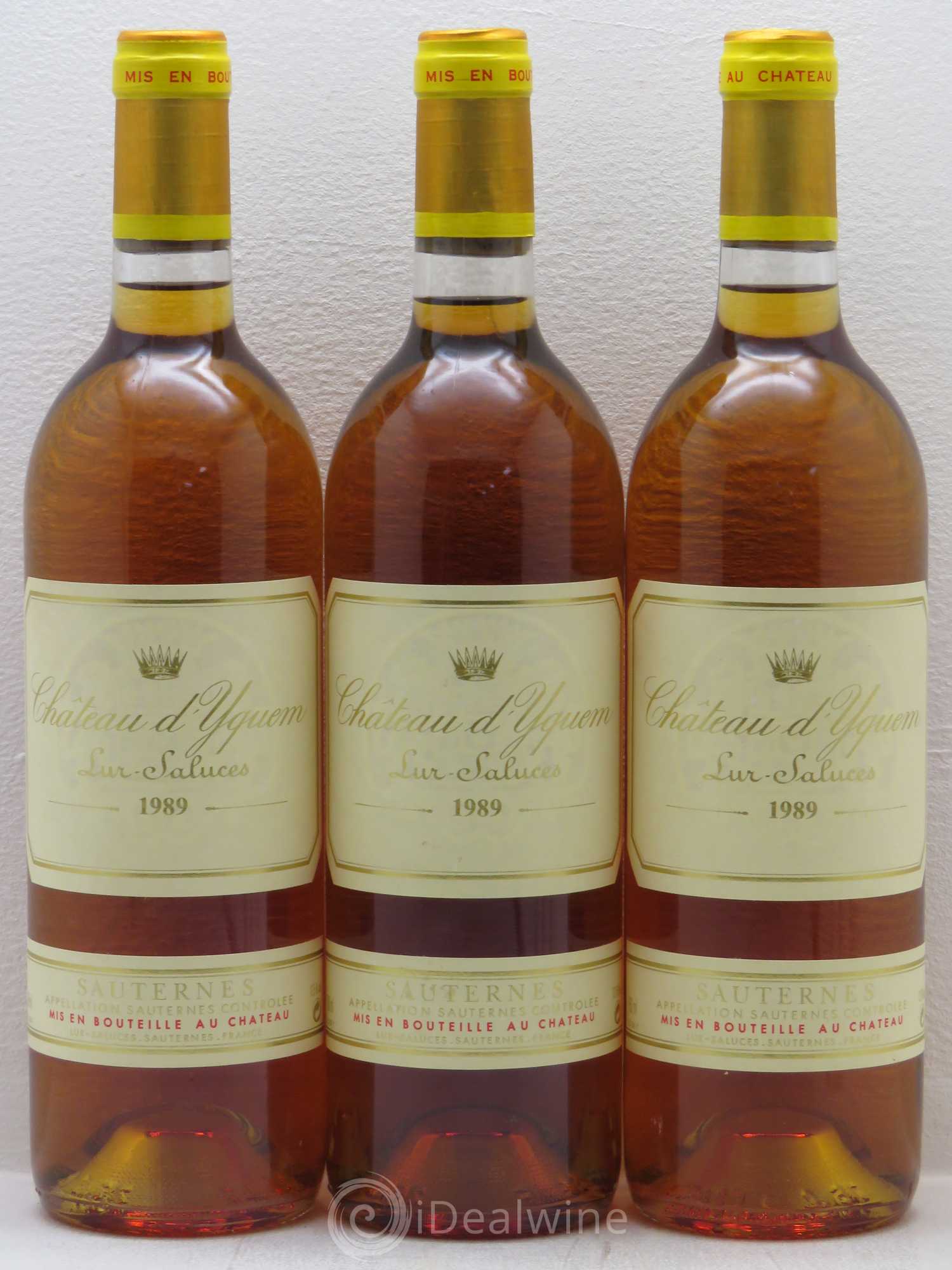 Château d' Yquem 1er Cru Classé Supérieur 1989 - Lotto di 3 bottiglie - 0