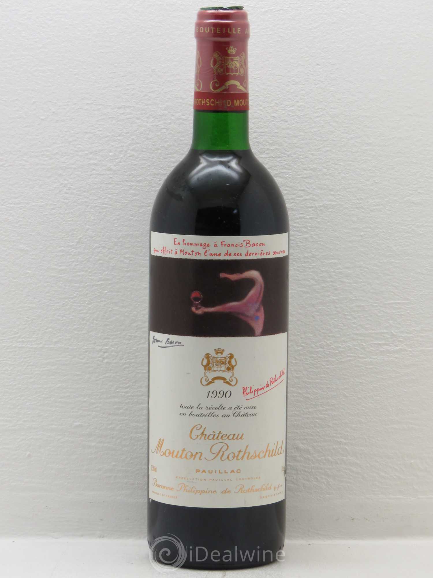 Château Mouton Rothschild 1er Grand Cru Classé 1990 - Lot de 1 bouteille - 0