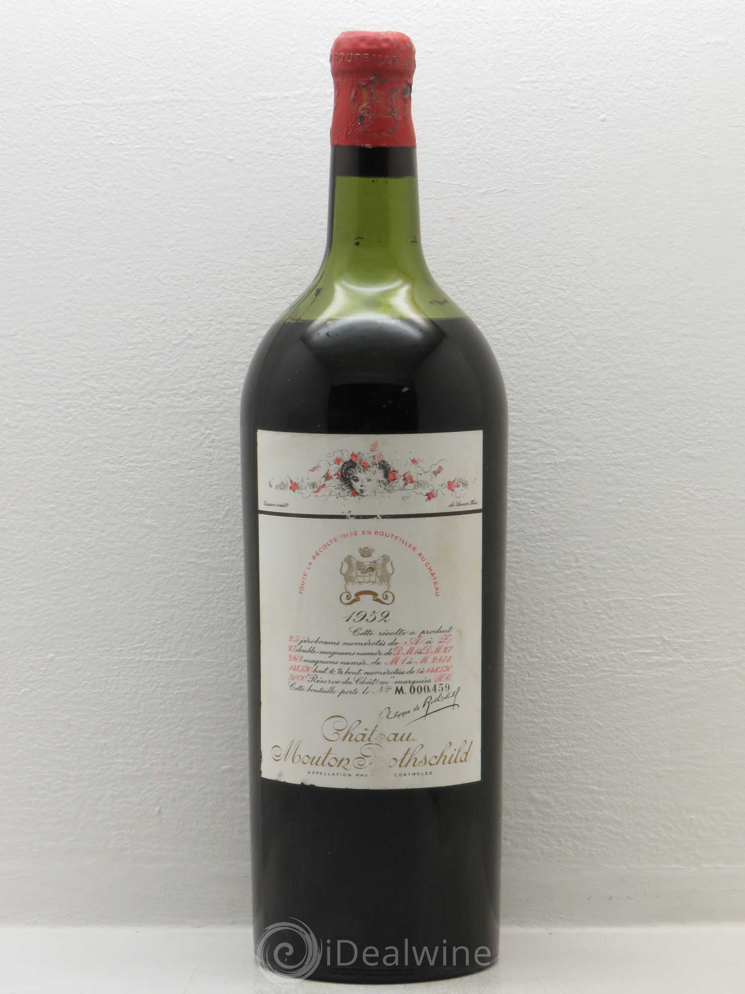 Château Mouton Rothschild 1er Grand Cru Classé 1952 - Lot de 1 magnum - 0