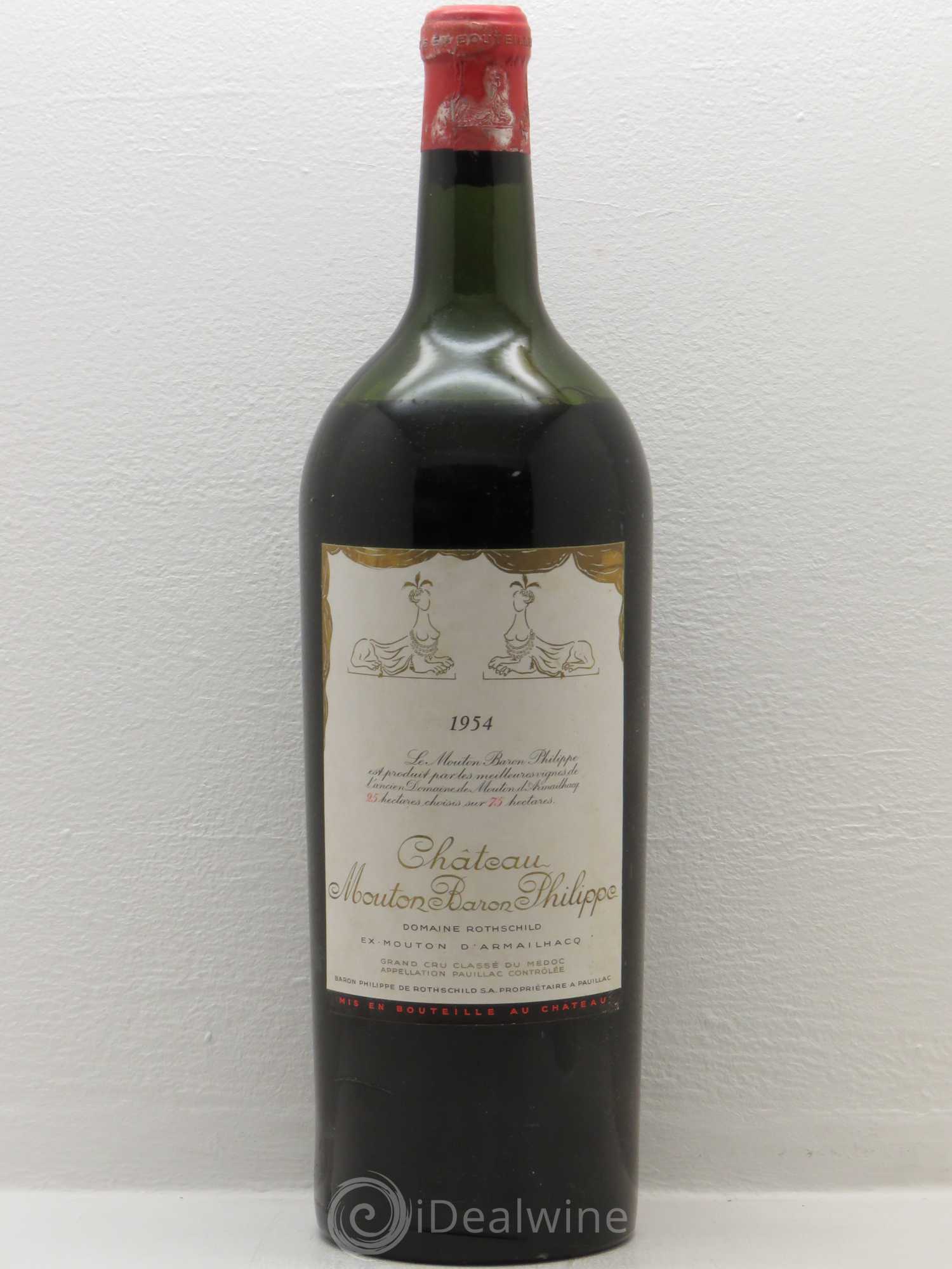 Château d' Armailhac - Mouton Baron(ne) Philippe 5ème Grand Cru Classé 1954 - Lot de 1 magnum - 0