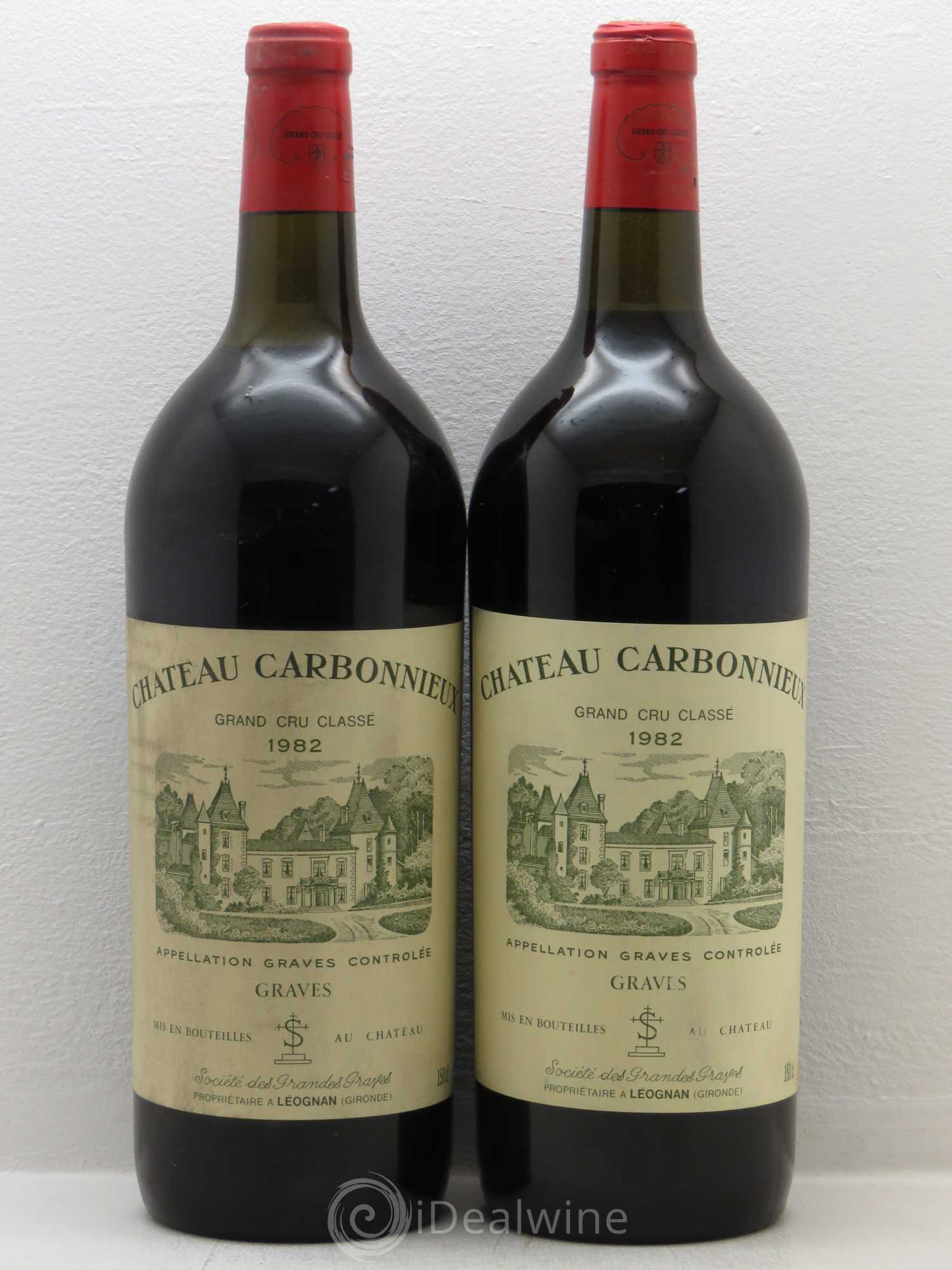 Château Carbonnieux Cru Classé de Graves 1982 - Lot de 2 magnums - 0