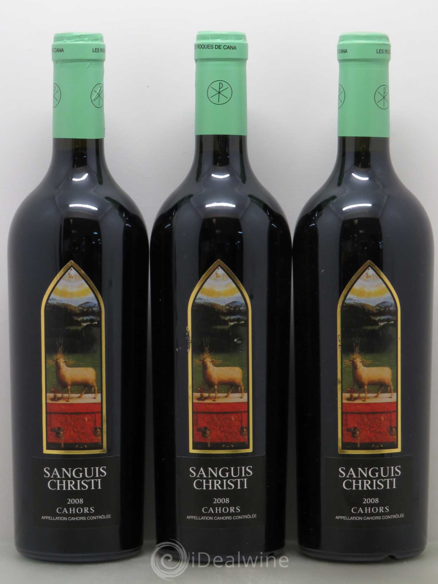Cahors Sanguis Christi - Les Roques de Cana 2008 - Posten von 3 Flaschen - 0