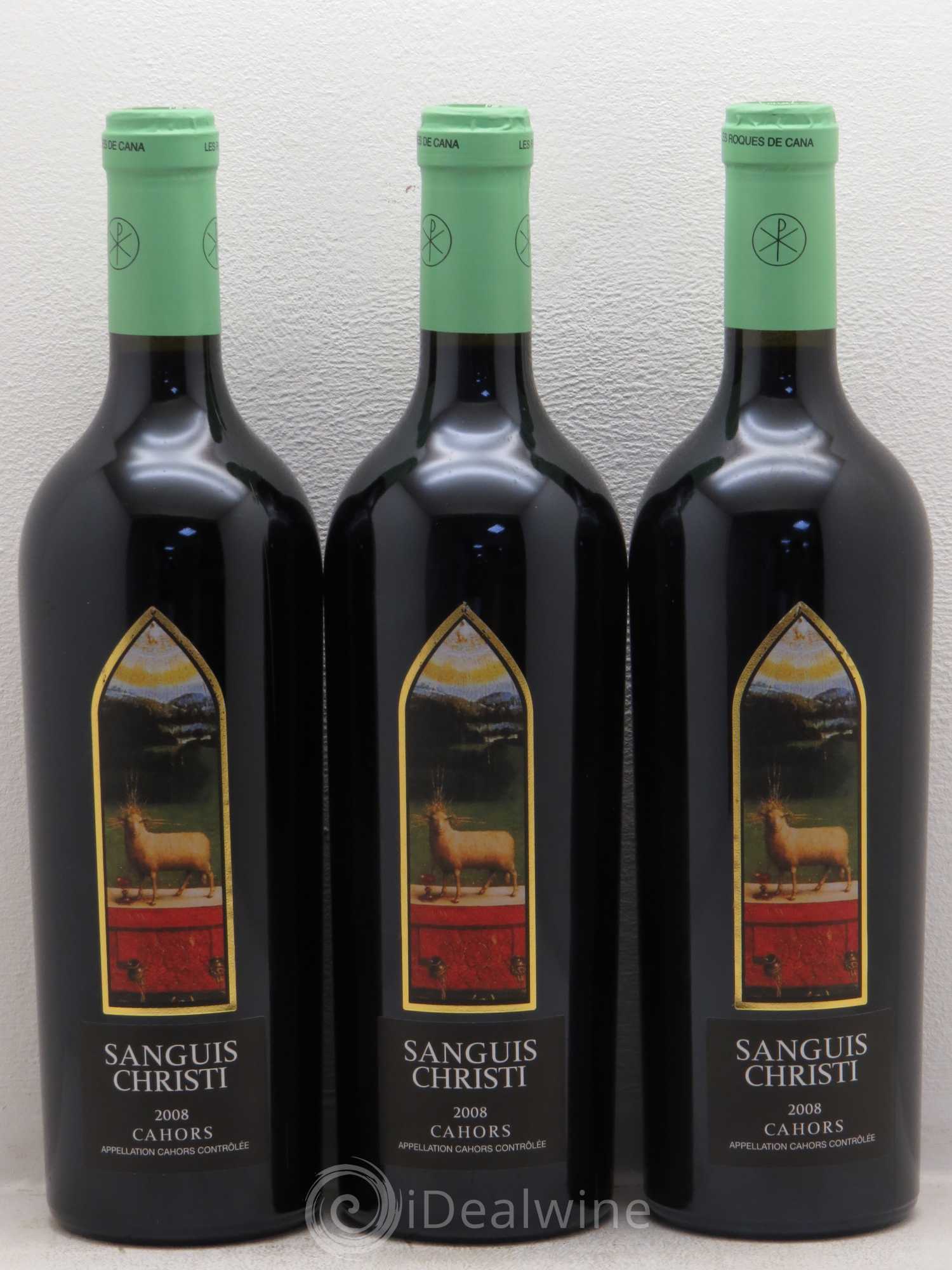 Cahors Sanguis Christi - Les Roques de Cana 2008 - Posten von 3 Flaschen - 0
