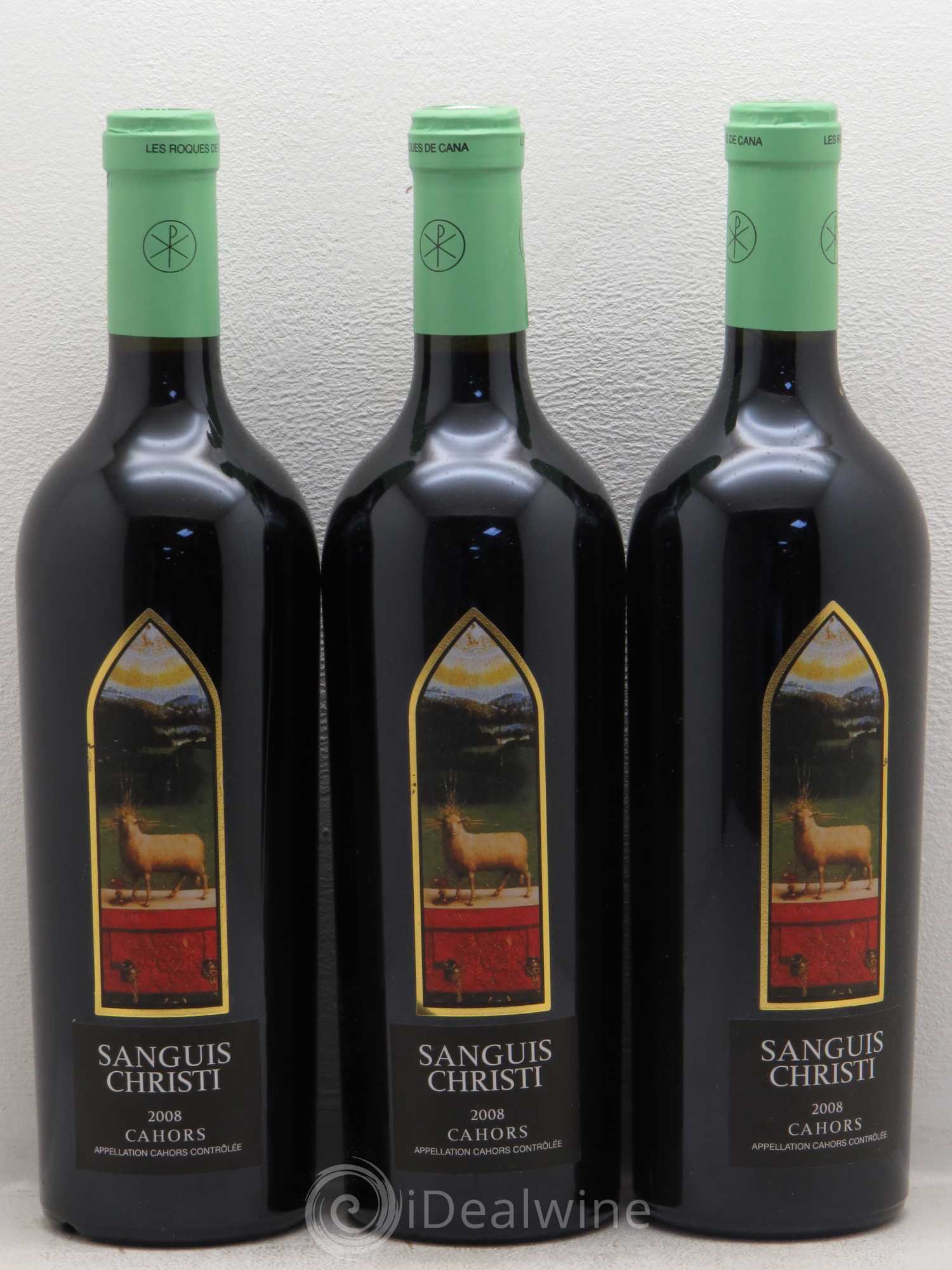 Cahors Sanguis Christi - Les Roques de Cana 2008 - Posten von 3 Flaschen - 0