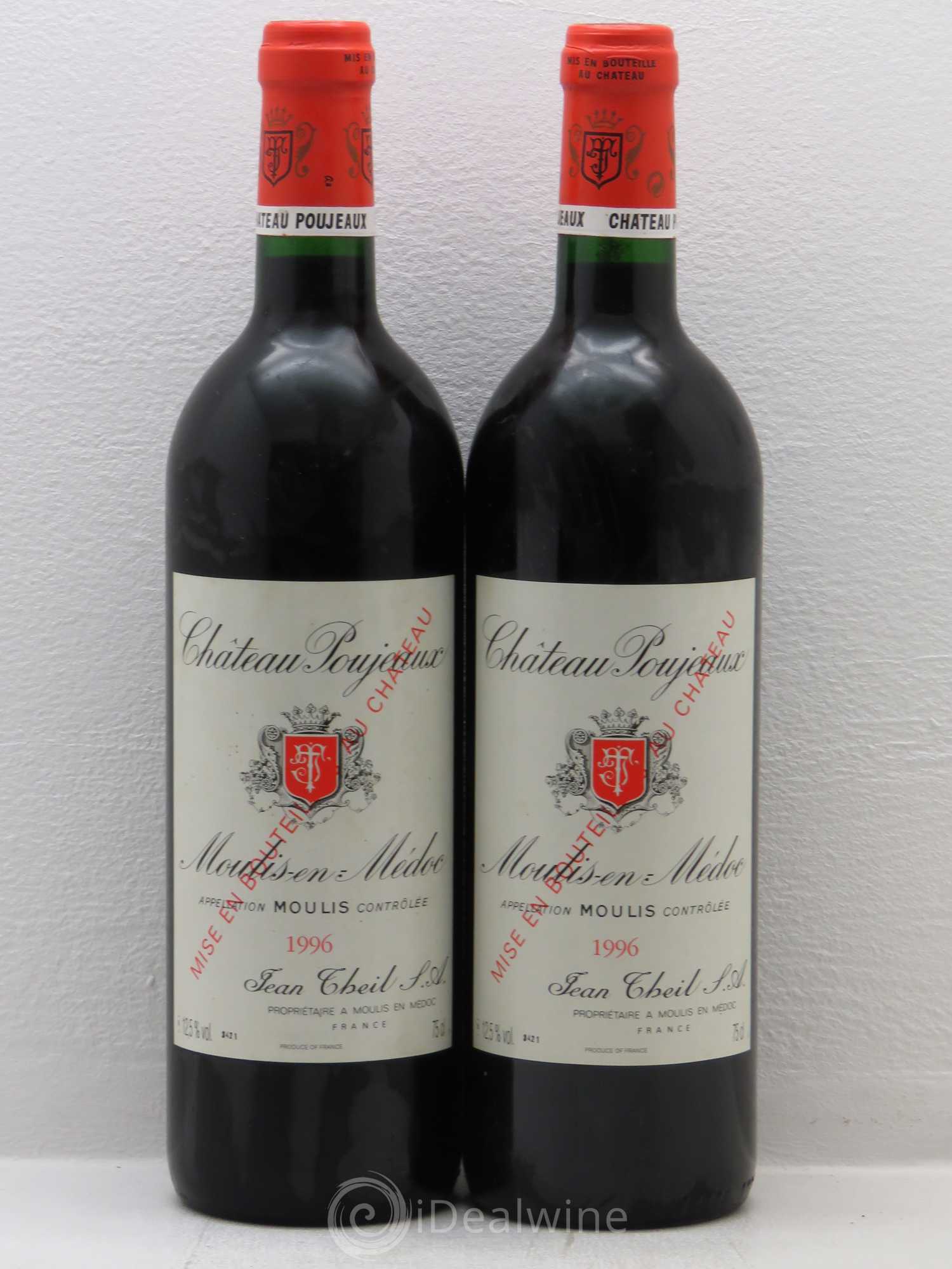 Château Poujeaux 1996 - Lot de 2 bouteilles - 0