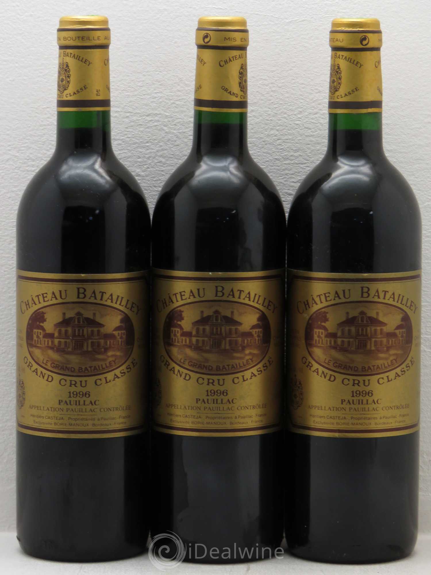 Château Batailley 5ème Grand Cru Classé 1996 - Lot de 3 bouteilles - 0
