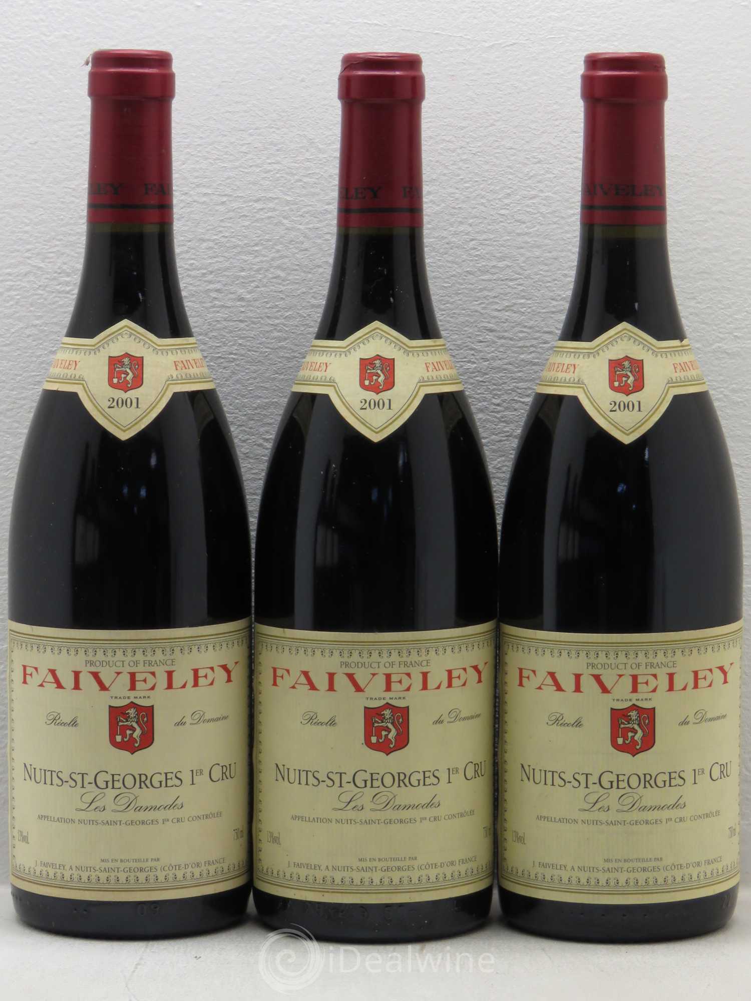 Nuits-Saint-Georges 1er Cru Les Damodes Faiveley 2001 - Lot de 3 bouteilles - 0