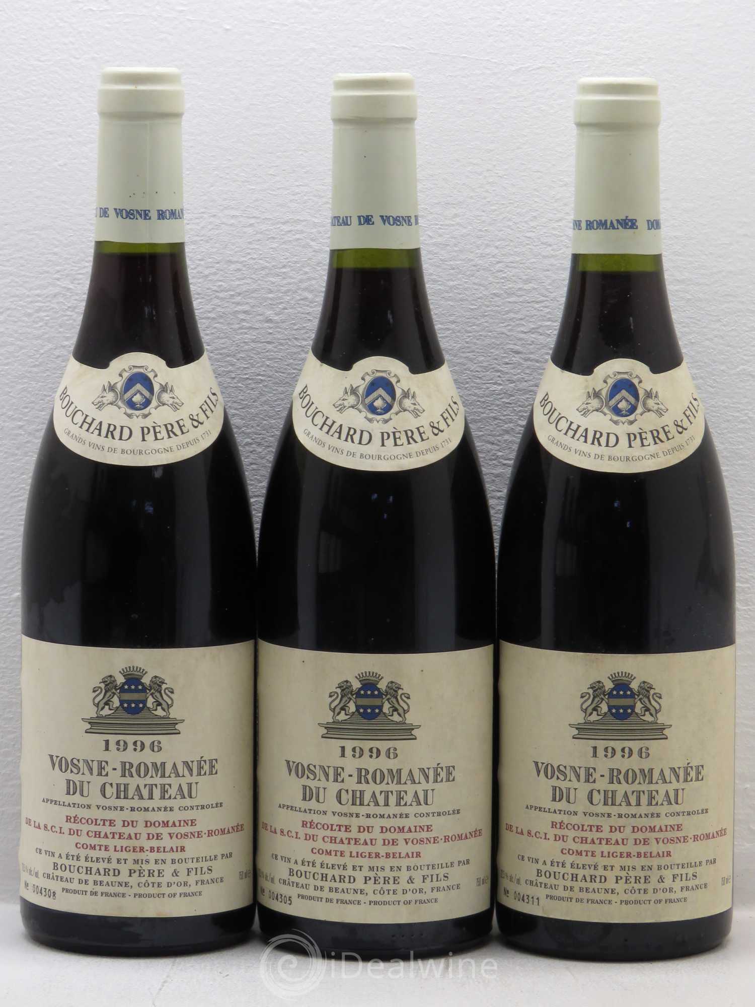Vosne-Romanée Bouchard Père & Fils 1996 - Lot de 3 bouteilles - 0