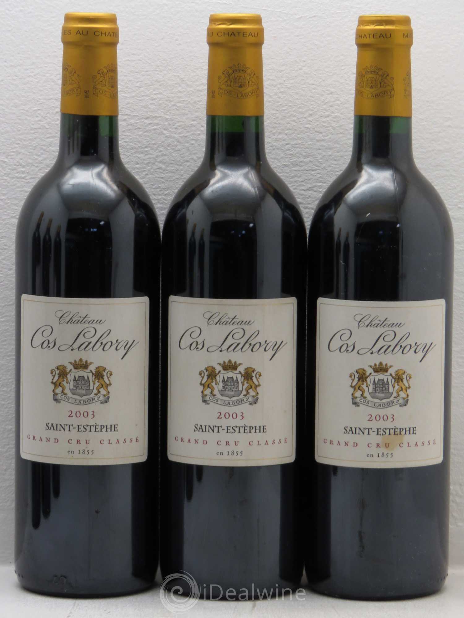 Château Cos Labory 5ème Grand Cru Classé 2003 - Lot de 6 bouteilles - 1
