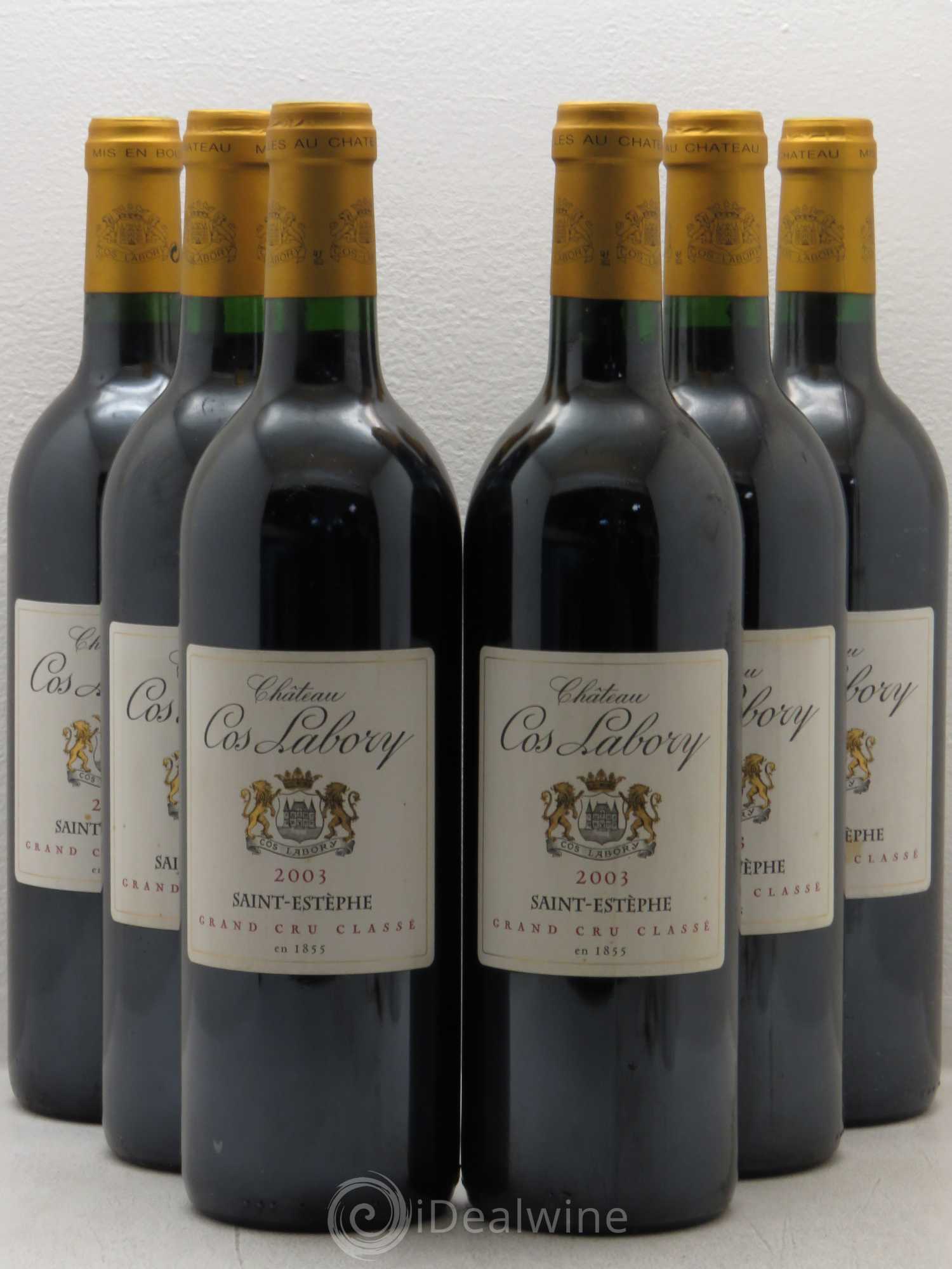 Château Cos Labory 5ème Grand Cru Classé 2003 - Lot de 6 bouteilles - 0