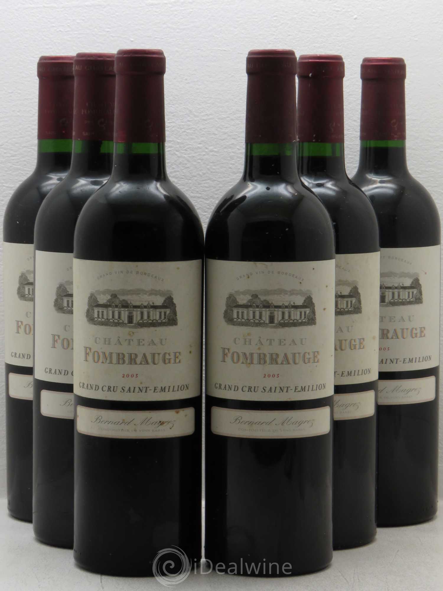 Château Fombrauge Grand Cru Classé 2003 - Lot de 6 bouteilles - 0