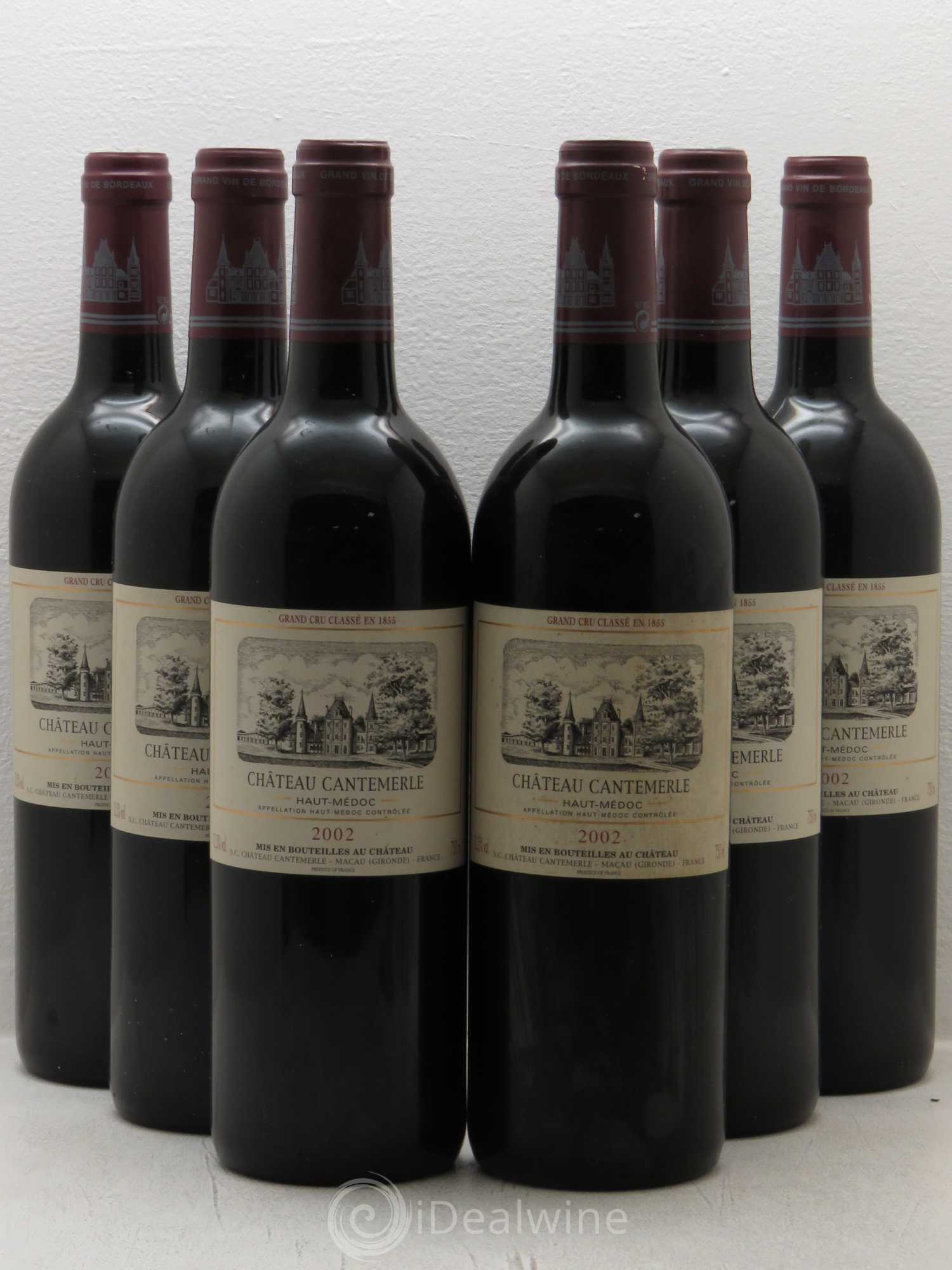 Château Cantemerle 5ème Grand Cru Classé 2002 - Lot de 6 bouteilles - 0