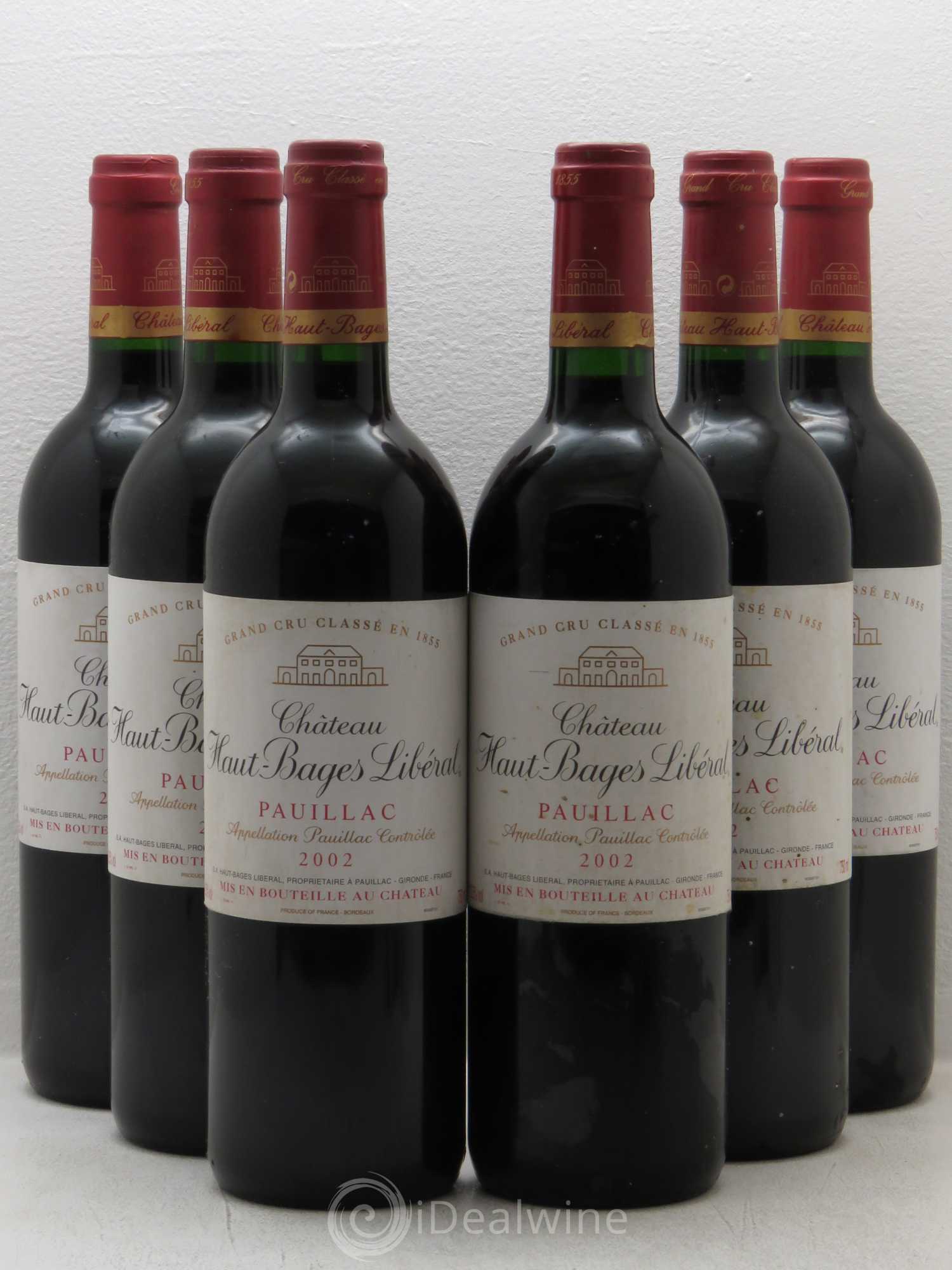 Château Haut Bages Libéral 5ème Grand Cru Classé 2002 - Lot de 6 bouteilles - 0
