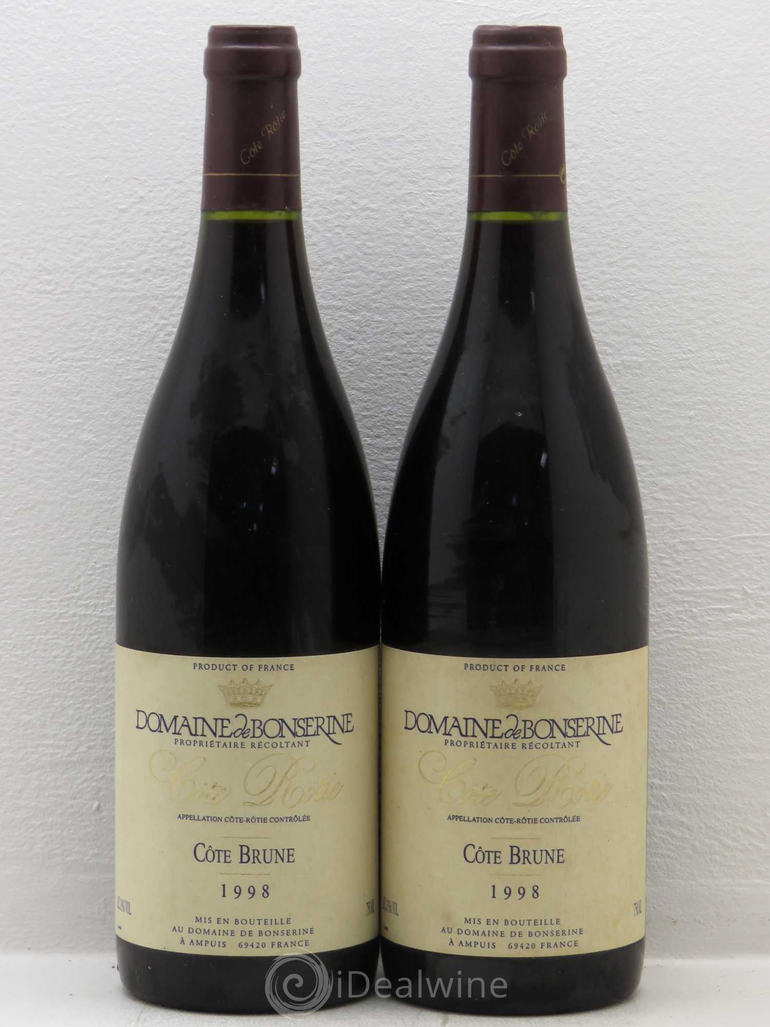 Côte-Rôtie Côte Brune Domaine De Beauserine 1998 - Posten von 2 Flaschen - 0