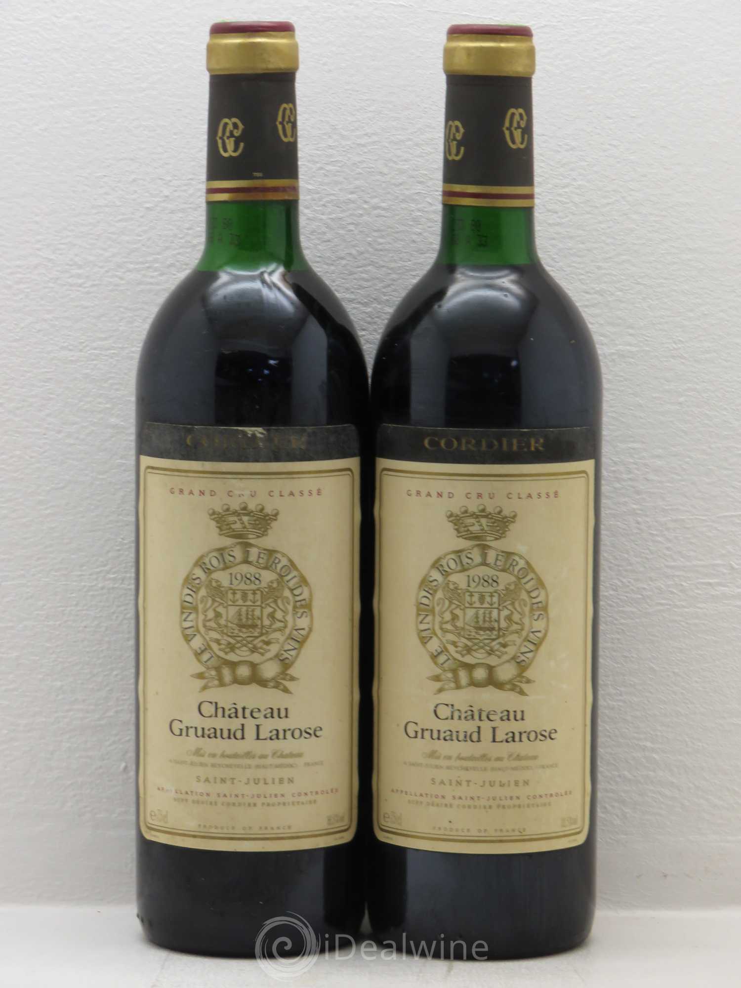 Château Gruaud Larose 2ème Grand Cru Classé 1988 - Lot de 2 bouteilles - 0