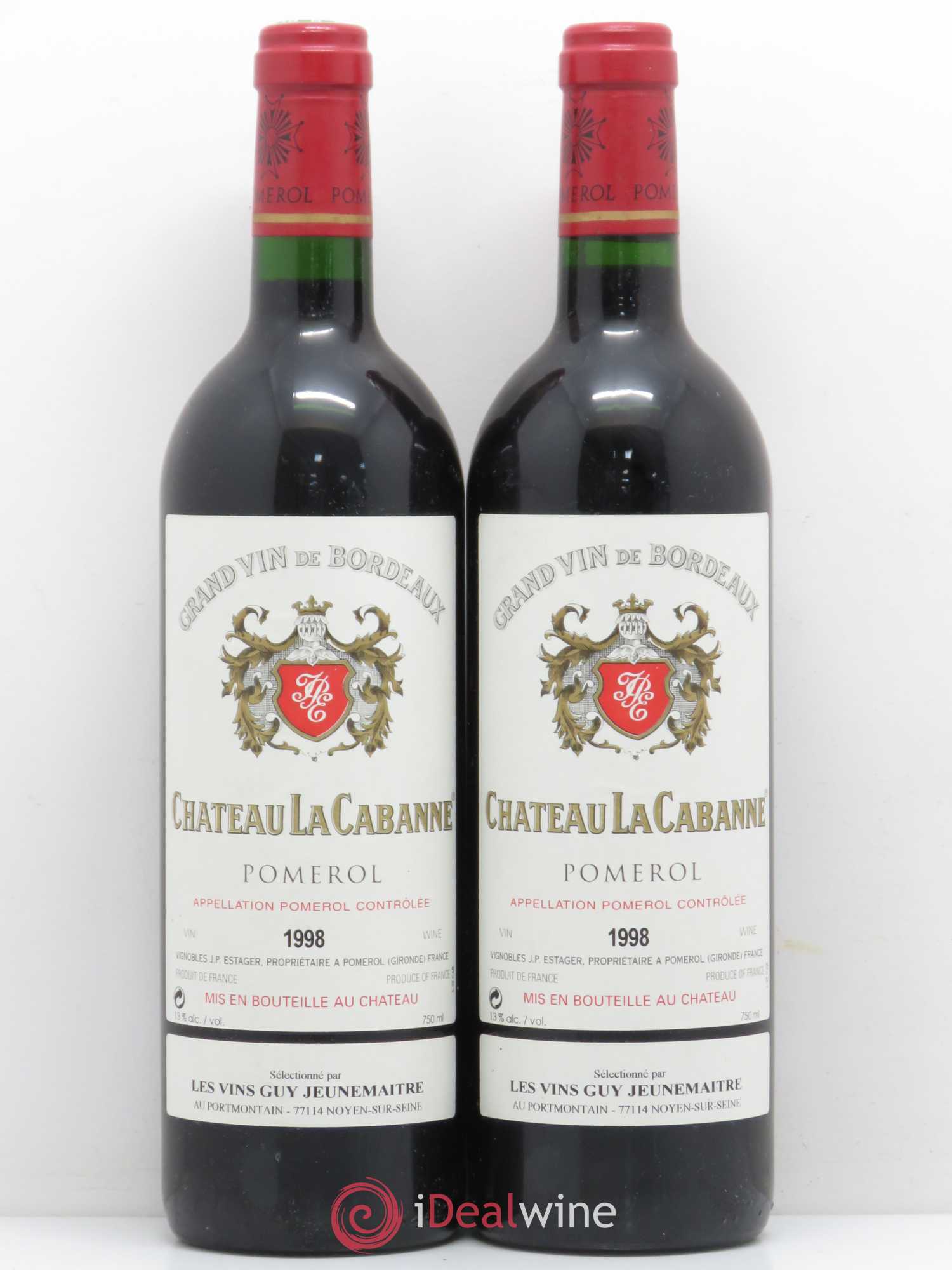 Château la Cabanne 1998 - Lot de 2 bouteilles - 0