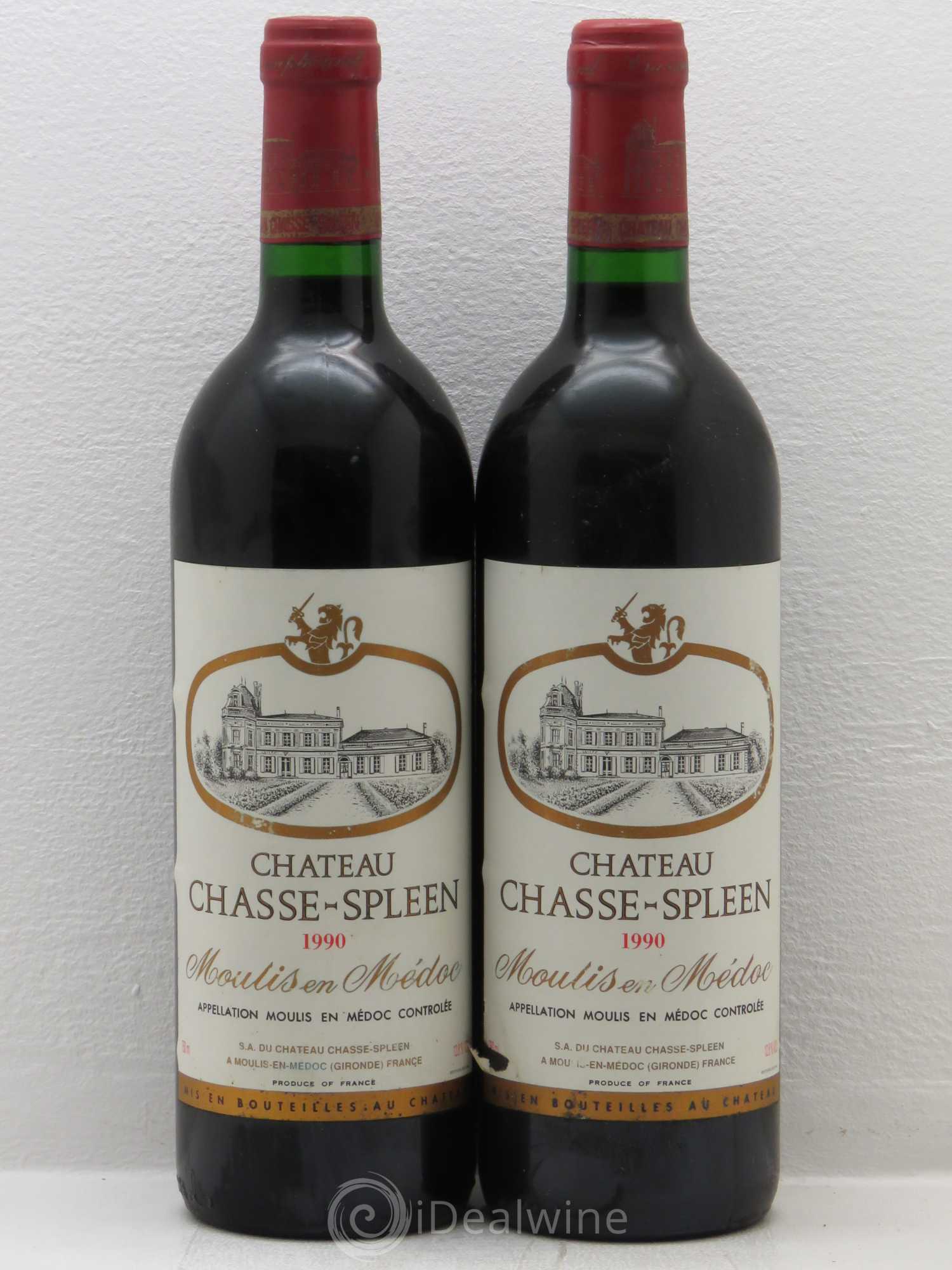 Château Chasse Spleen 1990 - Lot de 2 bouteilles - 0