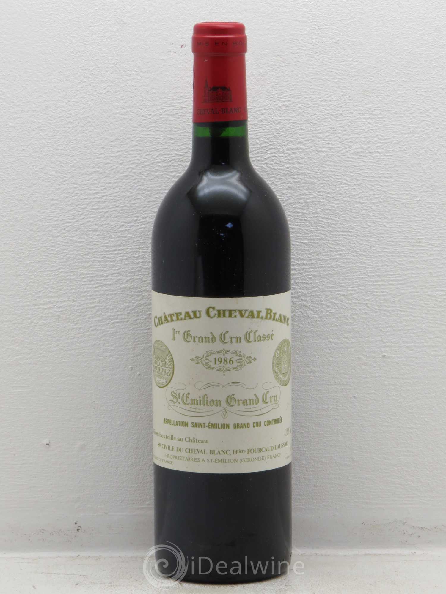 Château Cheval Blanc 1er Grand Cru Classé A 1986 - Lot de 1 bouteille - 0