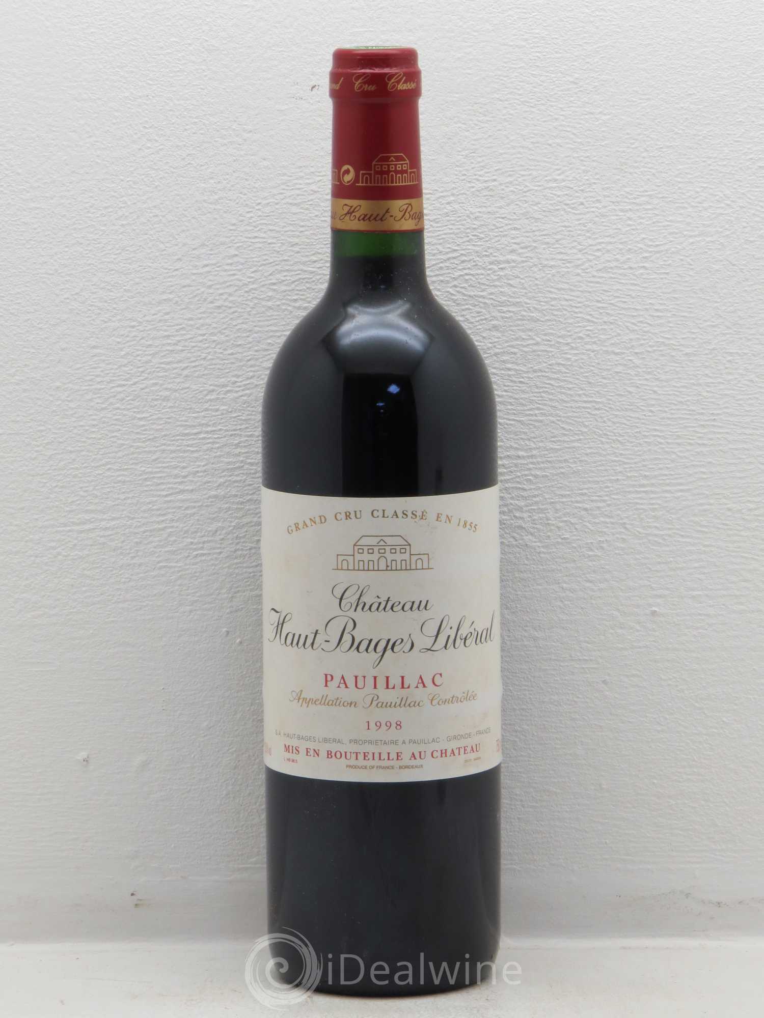 Château Haut Bages Libéral 5ème Grand Cru Classé 1998 - Lot de 1 bouteille - 0