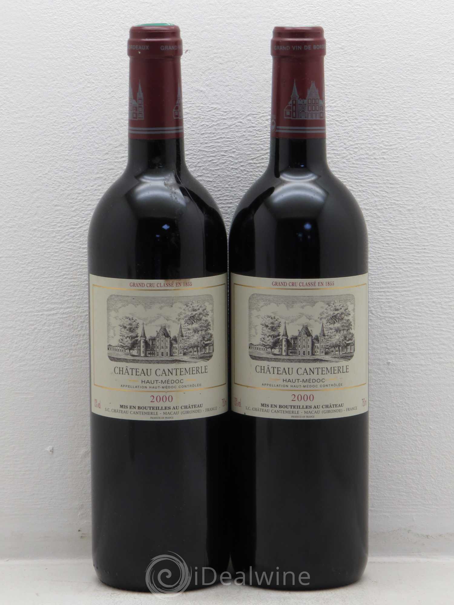 Château Cantemerle 5ème Grand Cru Classé 2000 - Lot de 2 bouteilles - 0