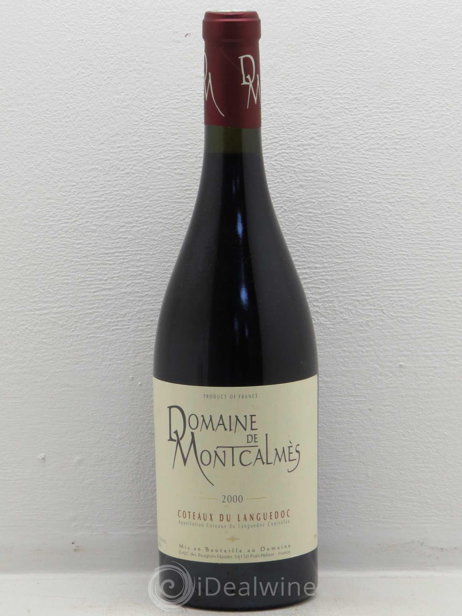 Terrasses du Larzac Domaine de Montcalmès Frédéric Pourtalié 2000 - Lot de 1 bouteille - 0