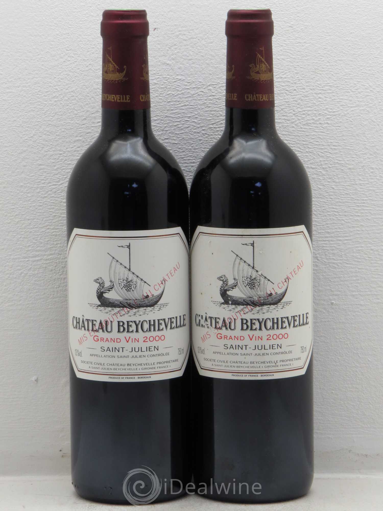 Château Beychevelle 4ème Grand Cru Classé 2000 - Lot de 2 bouteilles - 0