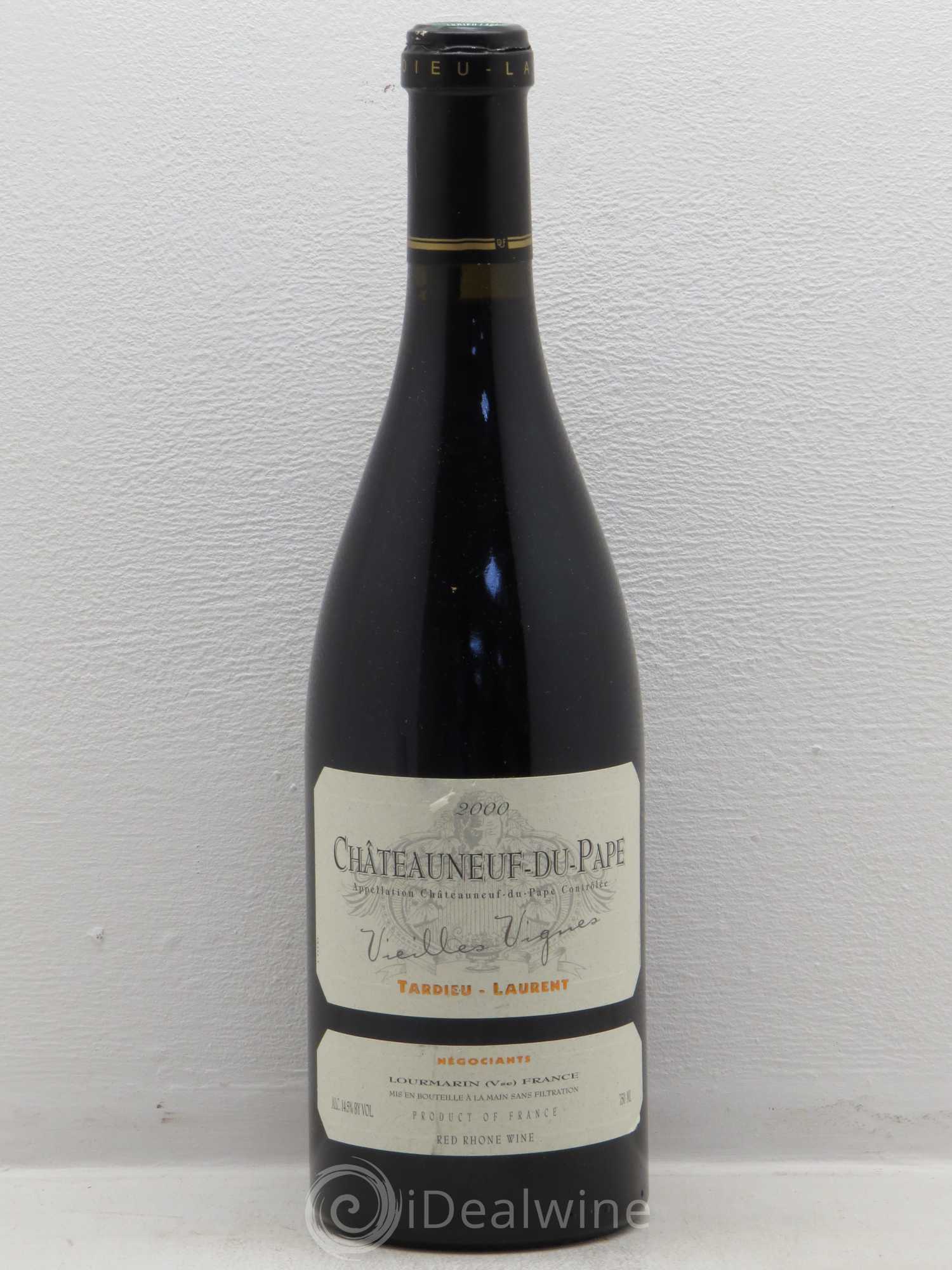 Châteauneuf-du-Pape Domaine Tardieu-Laurent Famille Tardieu Vieilles Vignes 2000 - Lot de 1 bouteille - 0