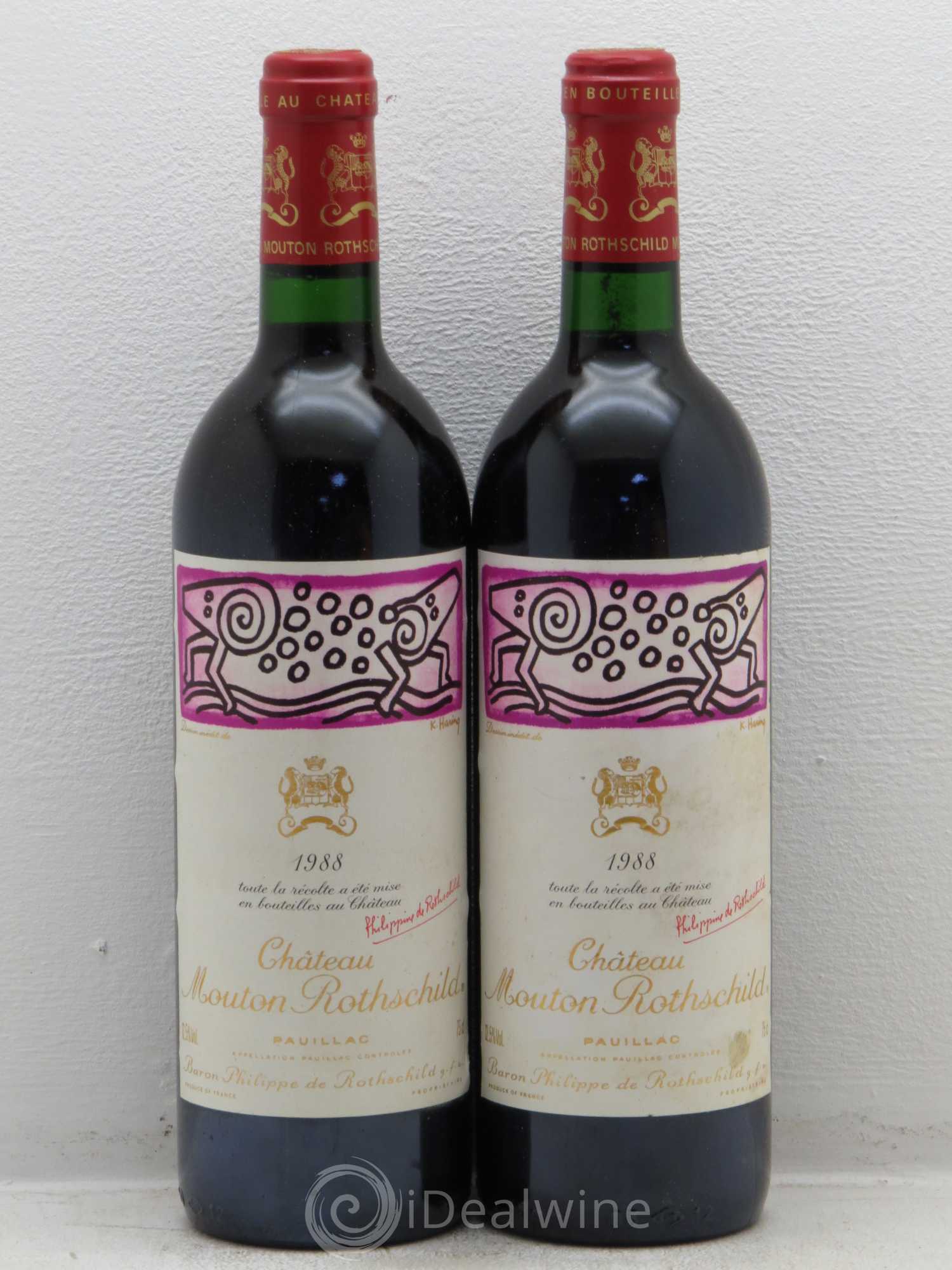 Château Mouton Rothschild 1er Grand Cru Classé 1988 - Lot de 2 bouteilles - 0