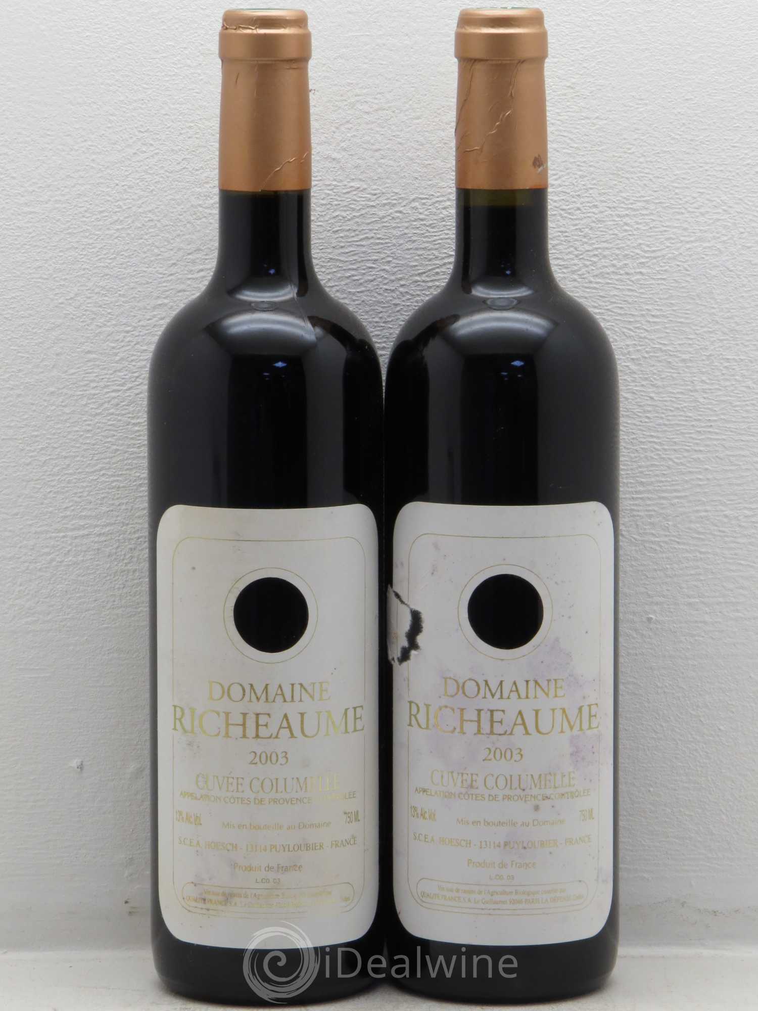 Vin de France Richaume Cuvée Coulumelle 2003 - Posten von 2 Flaschen - 0