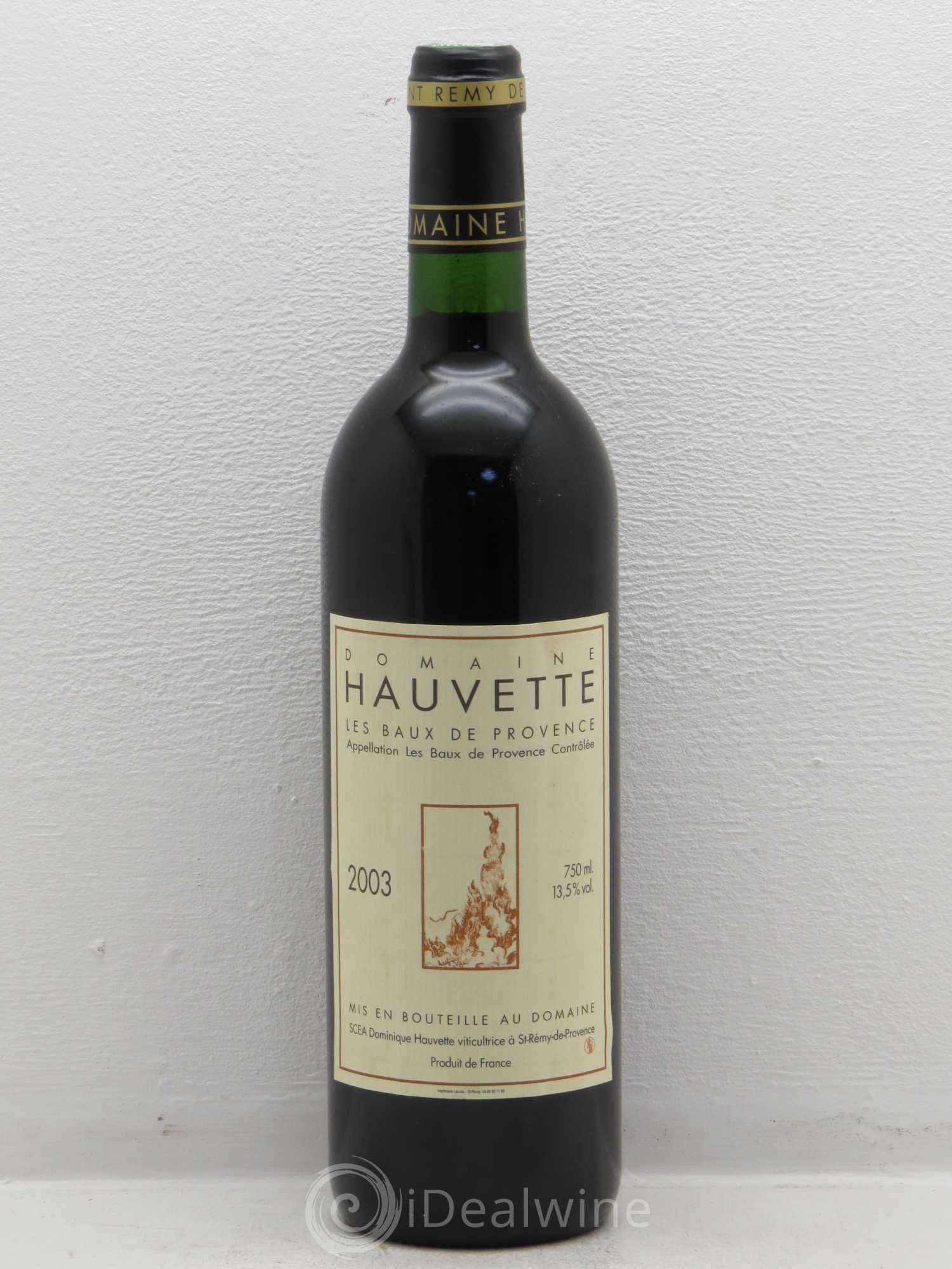 Baux de Provence Hauvette (Domaine) 2003 - Lot de 1 bouteille - 0