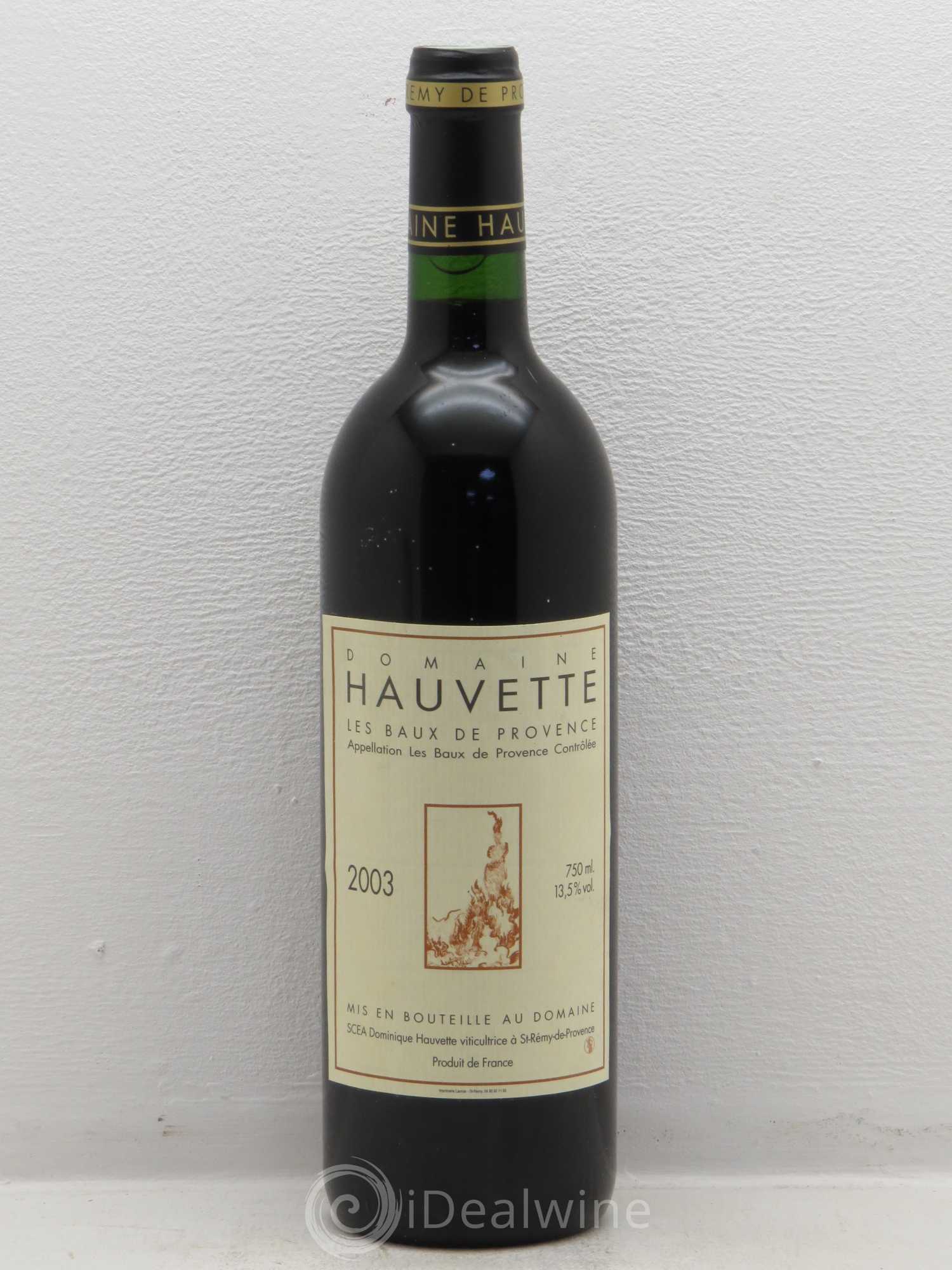 Baux de Provence Hauvette (Domaine) 2003 - Lot de 1 bouteille - 0