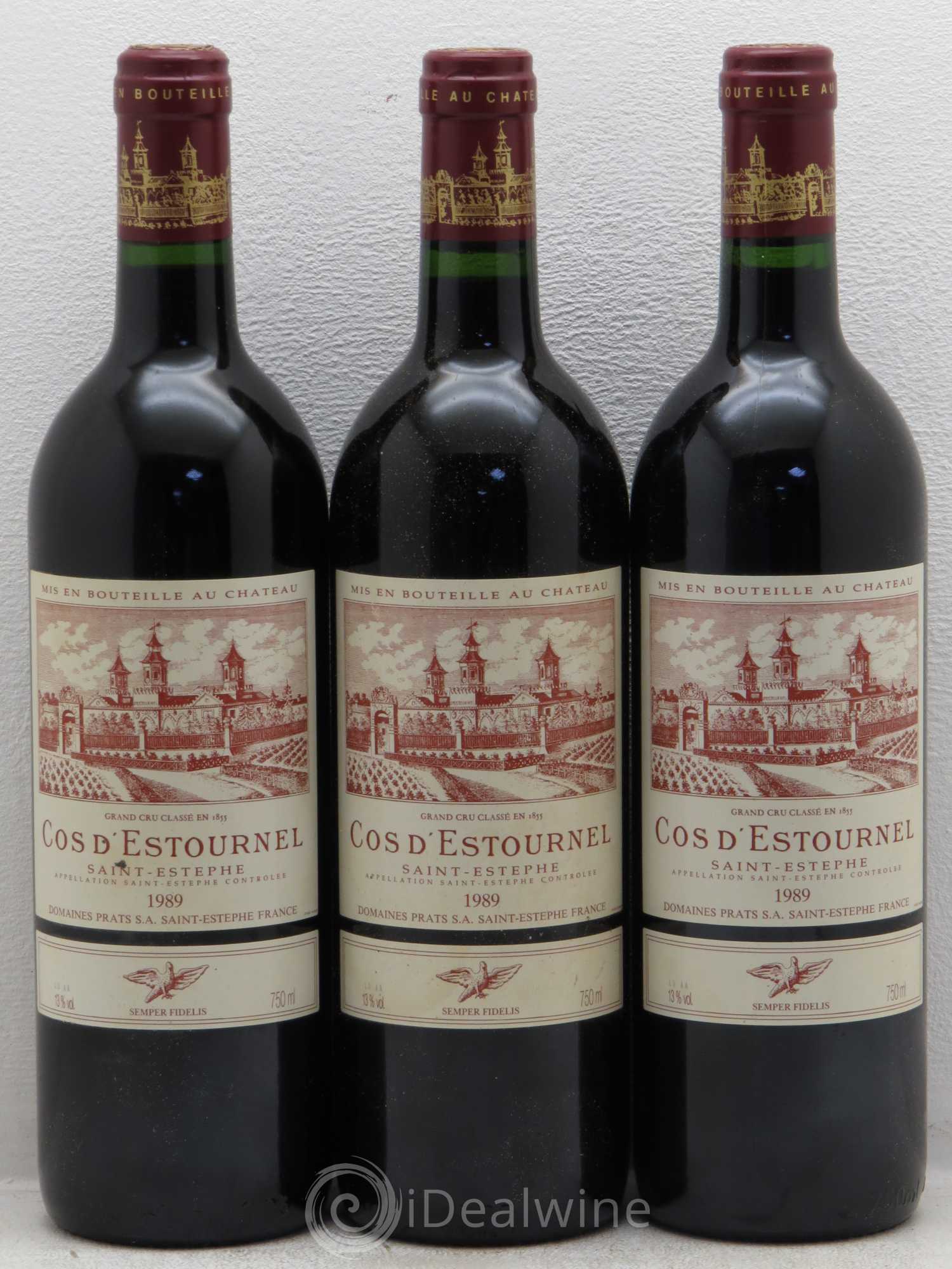 Cos d'Estournel 2ème Grand Cru Classé 1989 - Lot de 3 bouteilles - 0