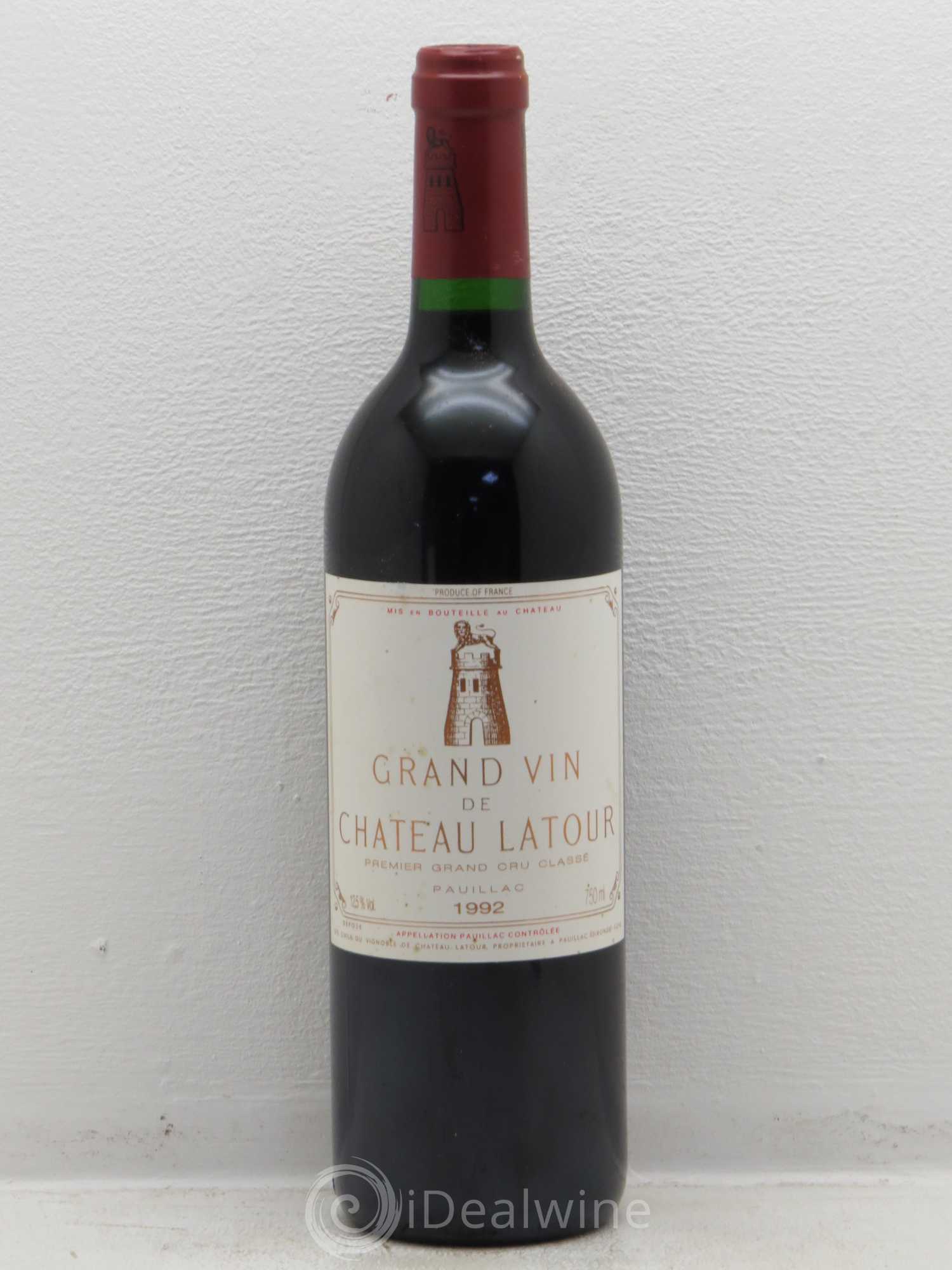 Château Latour 1er Grand Cru Classé 1992 - Lot de 1 bouteille - 0
